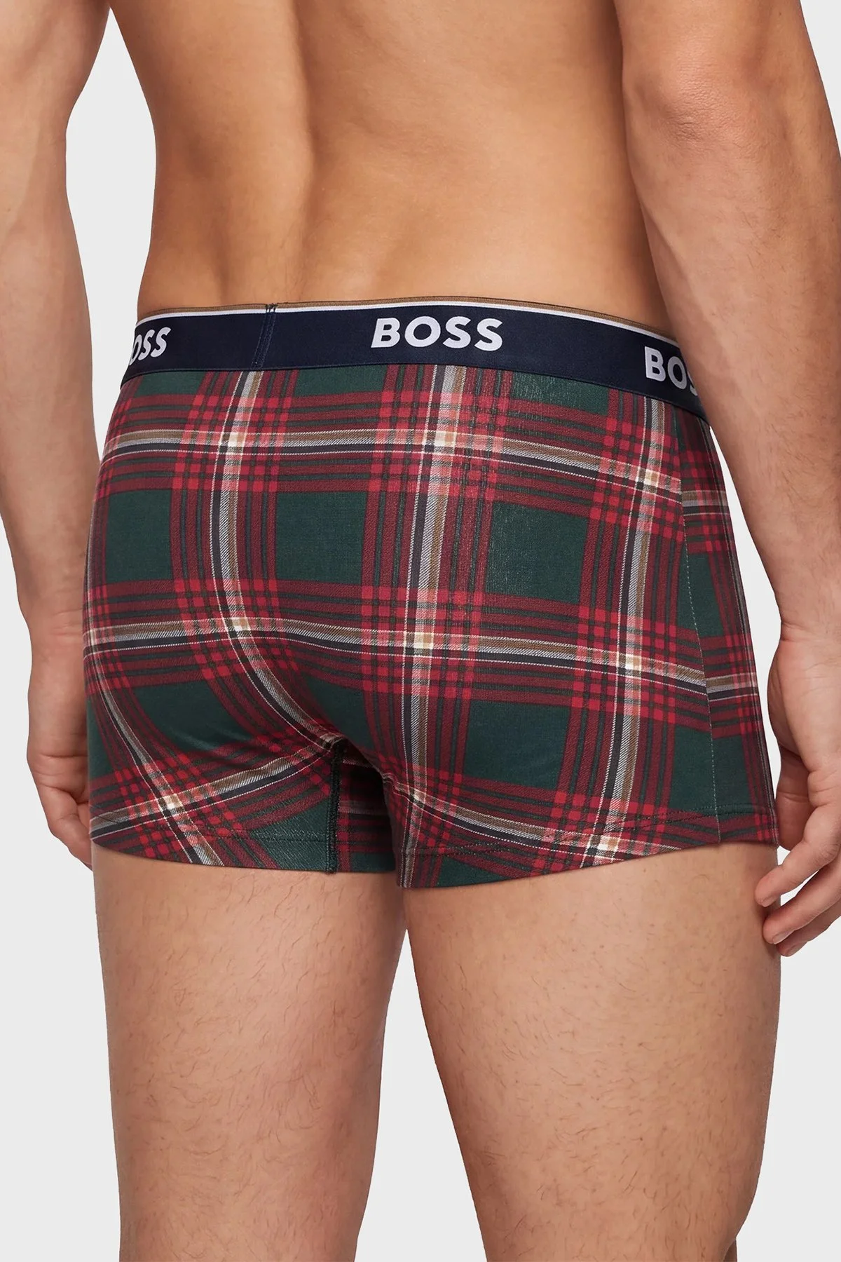 Boss Logolu Pamuklu 3 Pack Erkek Boxer 50554443 645 Lacivert-yeşil-lacivert - 3