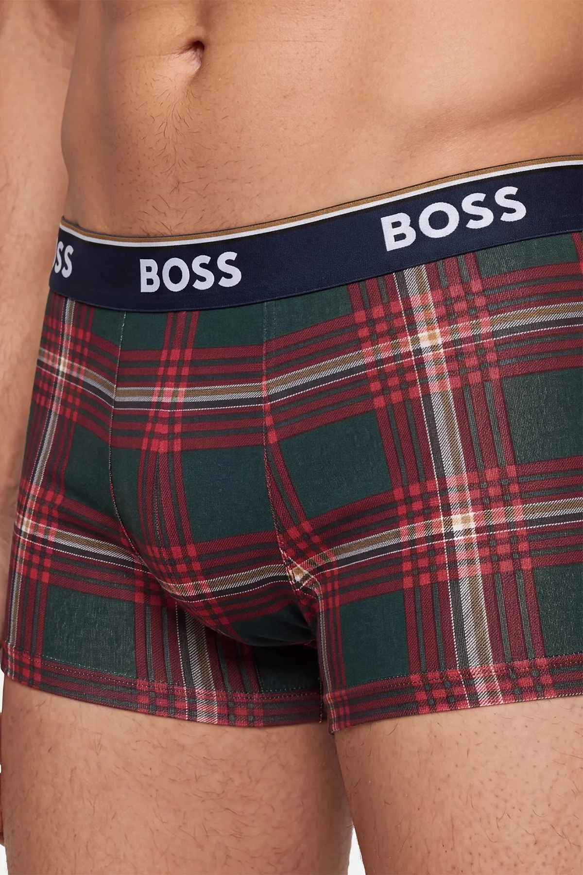 Boss Logolu Pamuklu 3 Pack Erkek Boxer 50554443 645 Lacivert-yeşil-lacivert - 4