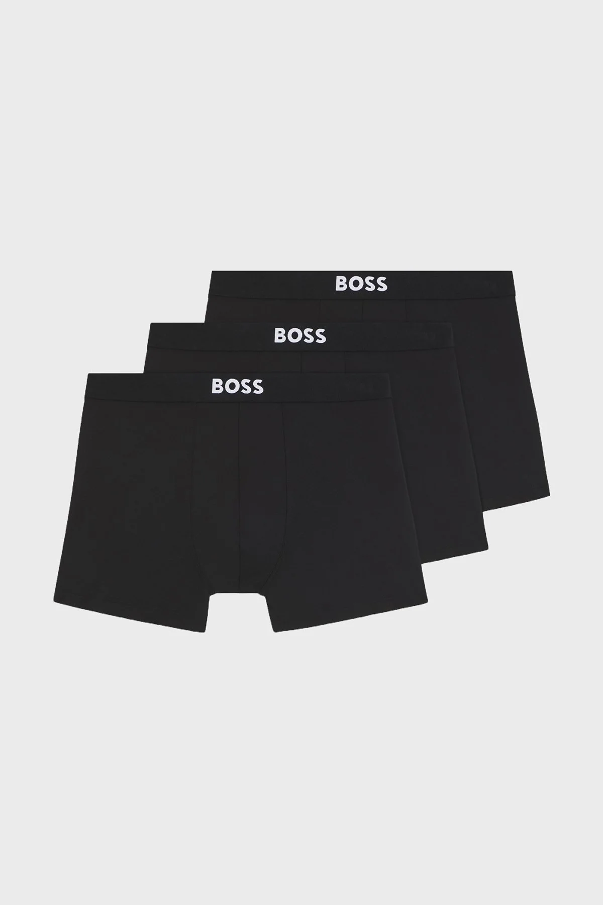 Boss Logolu Pamuklu 3 Pack Erkek Boxer 50555054 001 Siyah - 1