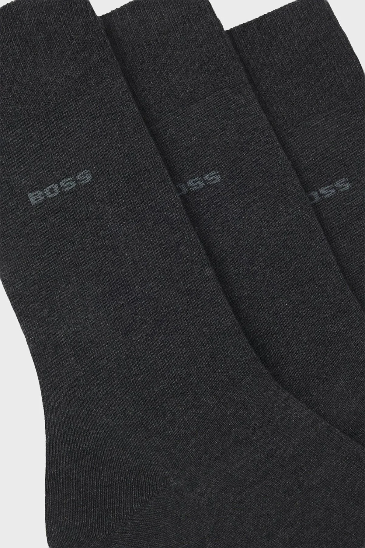 Boss Logolu Pamuklu 3 Pack Erkek Çorap 50469839 012 Antrasit - 2