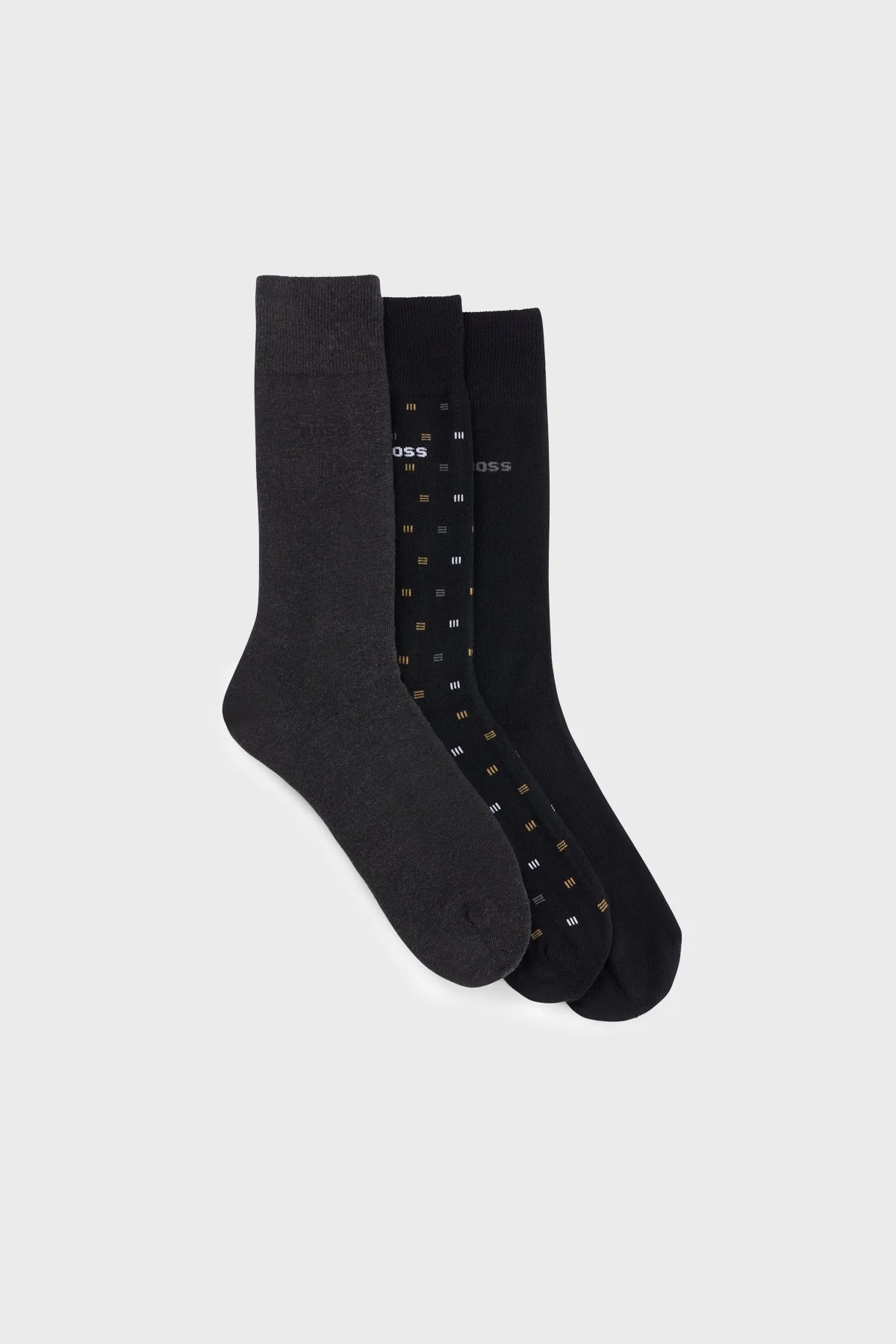 Boss Logolu Pamuklu 3 Pack Erkek Çorap 50501906 001 SİYAH - 1