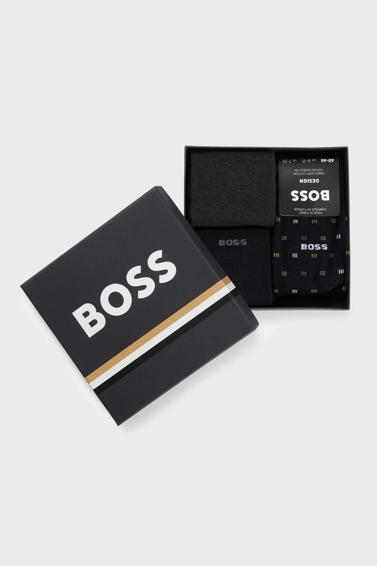 Boss Logolu Pamuklu 3 Pack Erkek Çorap 50501906 001 SİYAH - 2
