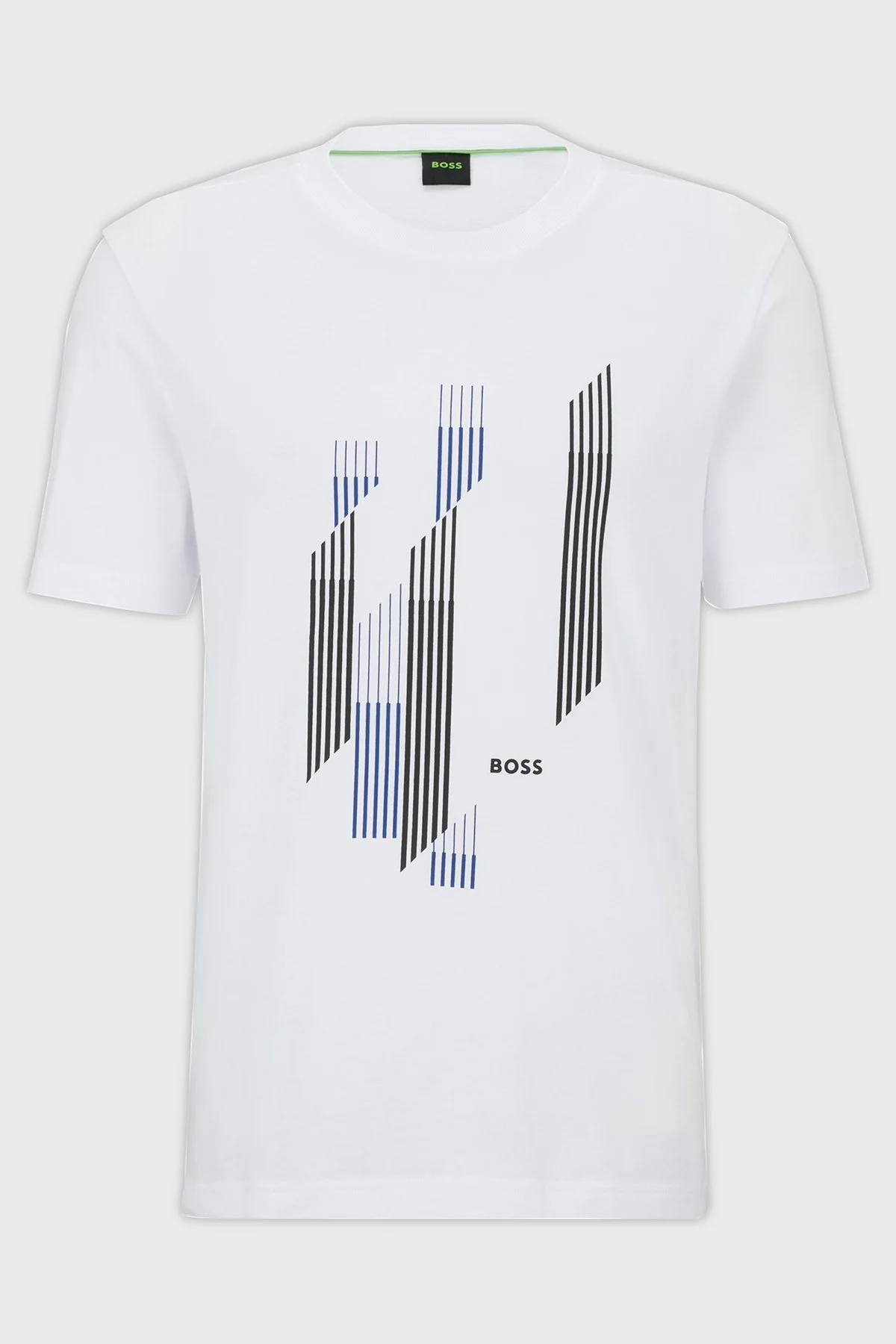 Boss Logolu Pamuklu Bisiklet Yaka Regular Fit Jarse Erkek T Shirt 50499973 100 BEYAZ - 4