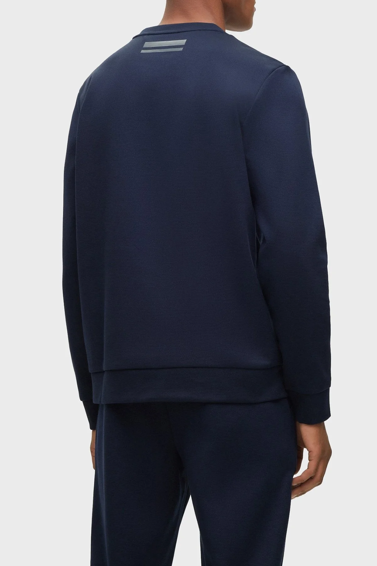 Boss Logolu Pamuklu Bisiklet Yaka Relaxed Fit Erkek Sweat 50501198 402 LACİVERT - 9