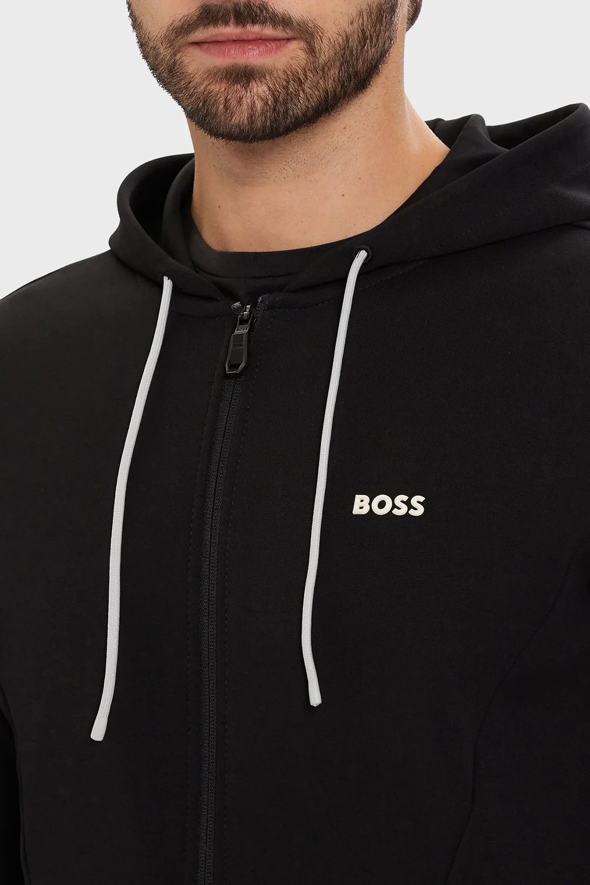 Boss Logolu Pamuklu Çizgi Detaylı Regular Fit Erkek Eşofman Takımı 50555433 001 SİYAH - 5
