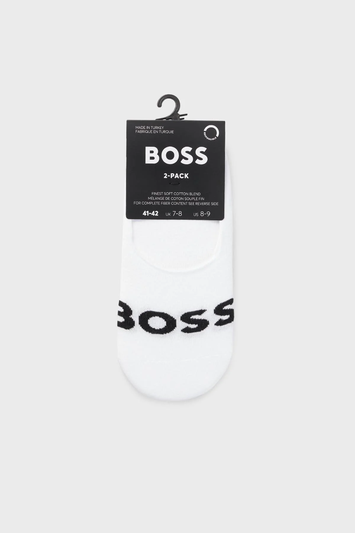 Boss Logolu Pamuklu Erkek Çorap 50516402 100 BEYAZ - 3