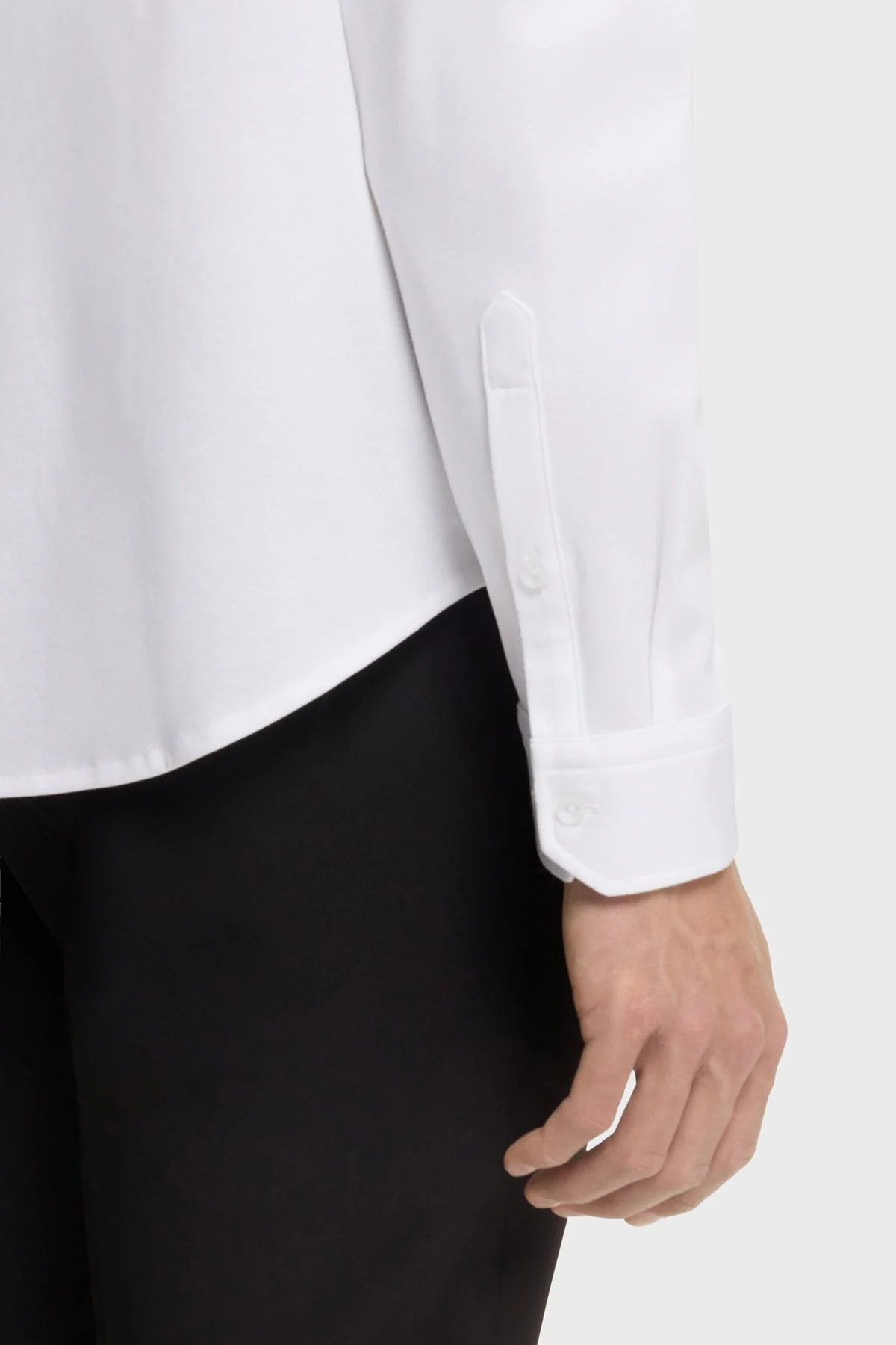 Boss Logolu Pamuklu Jarse Regular Fit Düğmeli Yaka Erkek Gömlek 50555946 100 BEYAZ - 5