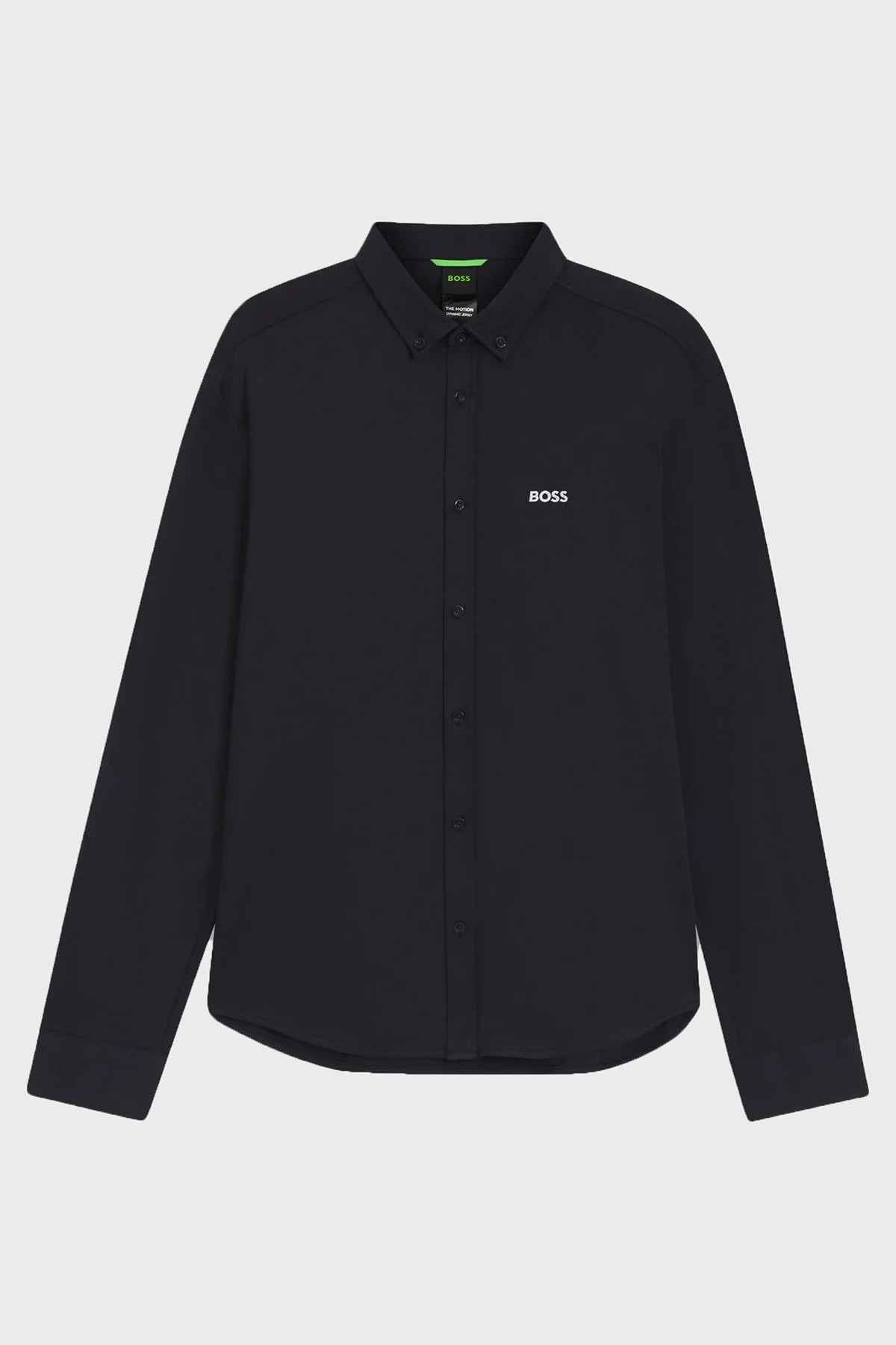 Boss Logolu Pamuklu Jarse Regular Fit Düğmeli Yaka Erkek Gömlek 50555946 402 LACİVERT - 6