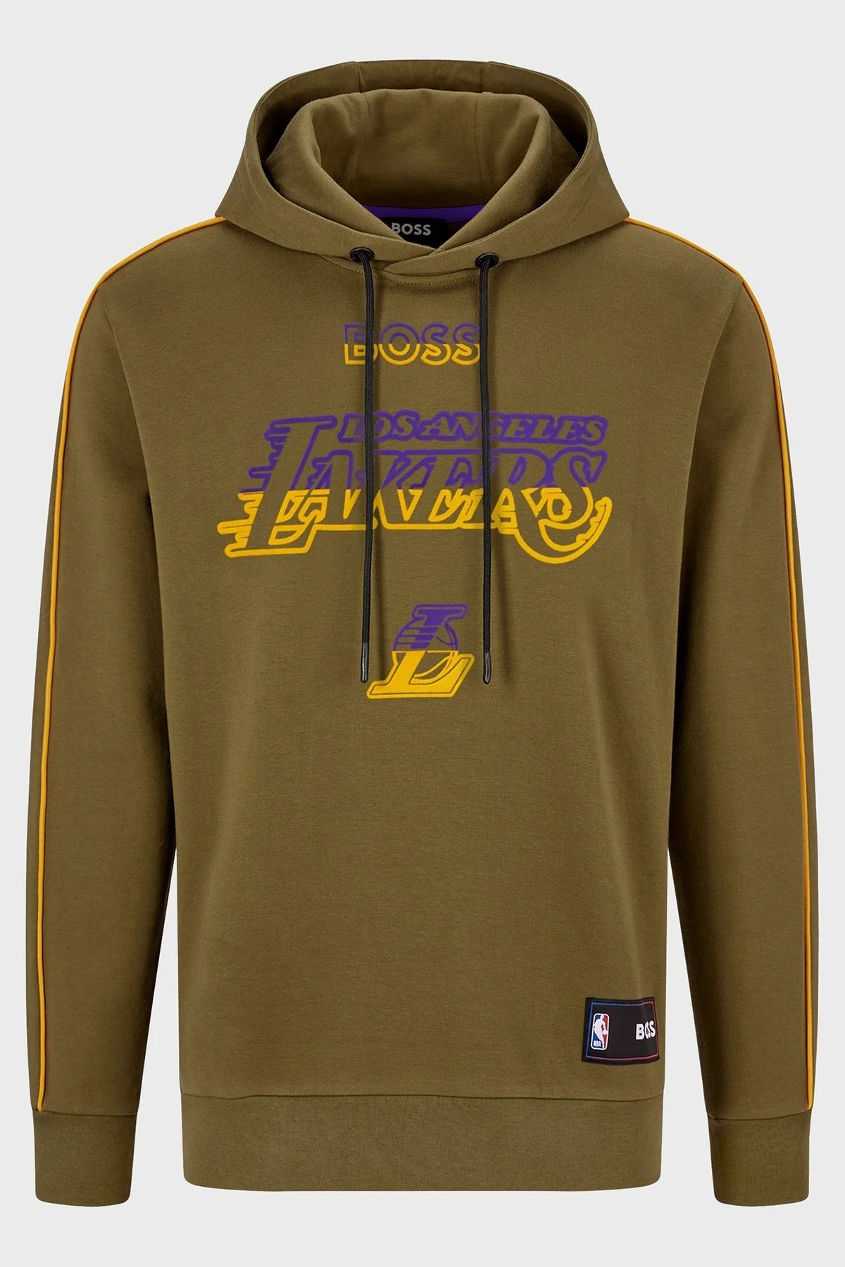 Boss Logolu Pamuklu Kapüşonlu Regular Fit Erkek Sweat 50477404 345 HAKİ - 5