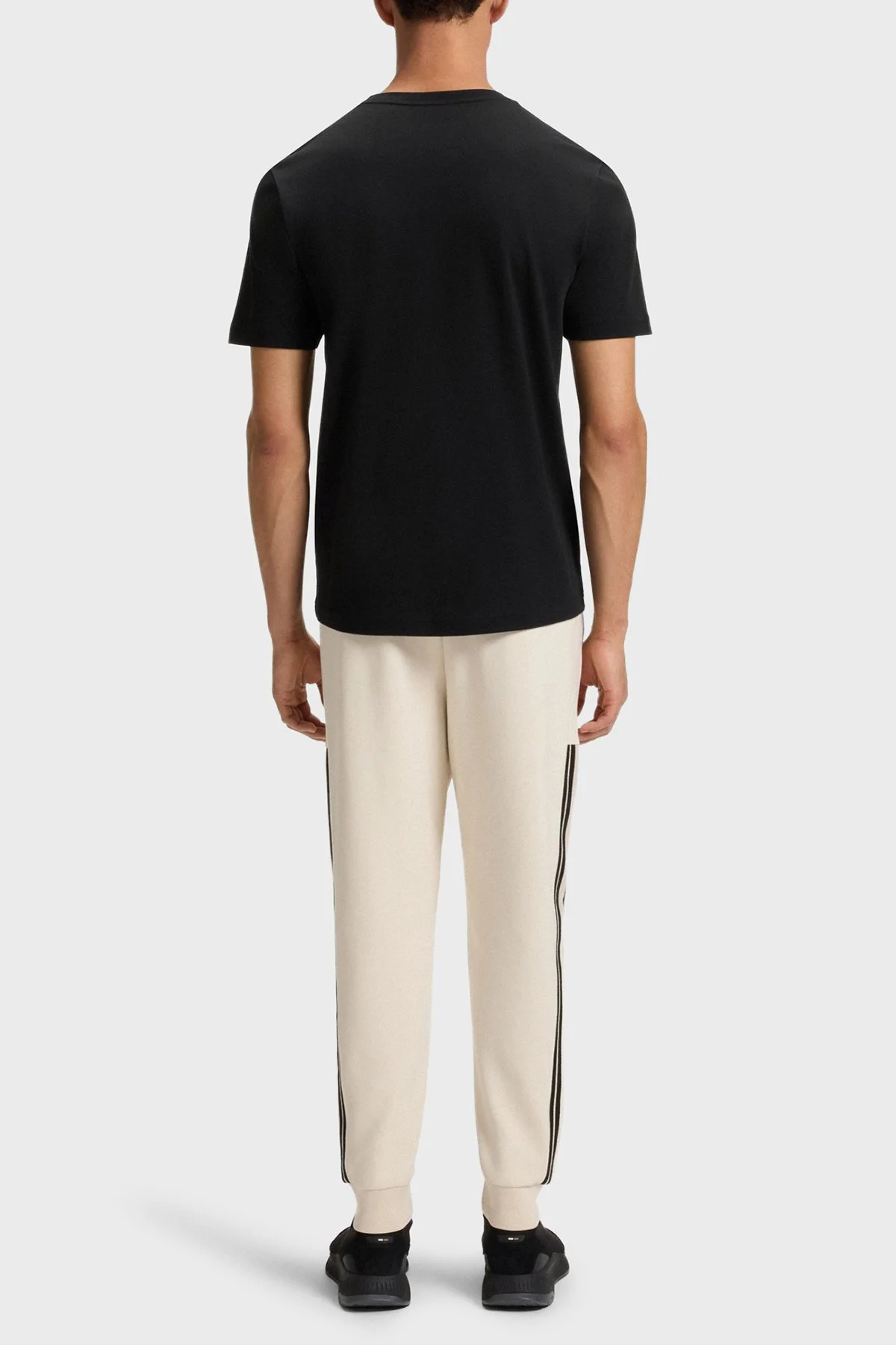 Boss Logolu Pamuklu Regular Fit Bisiklet Yaka Erkek T Shirt 50543796 001 SİYAH - 3