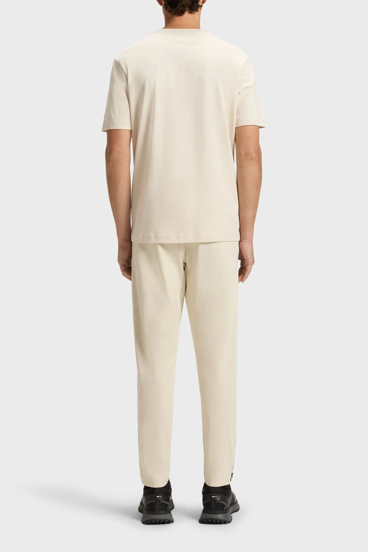 Boss Logolu Pamuklu Regular Fit Bisiklet Yaka Erkek T Shirt 50543796 131 BEJ - 3