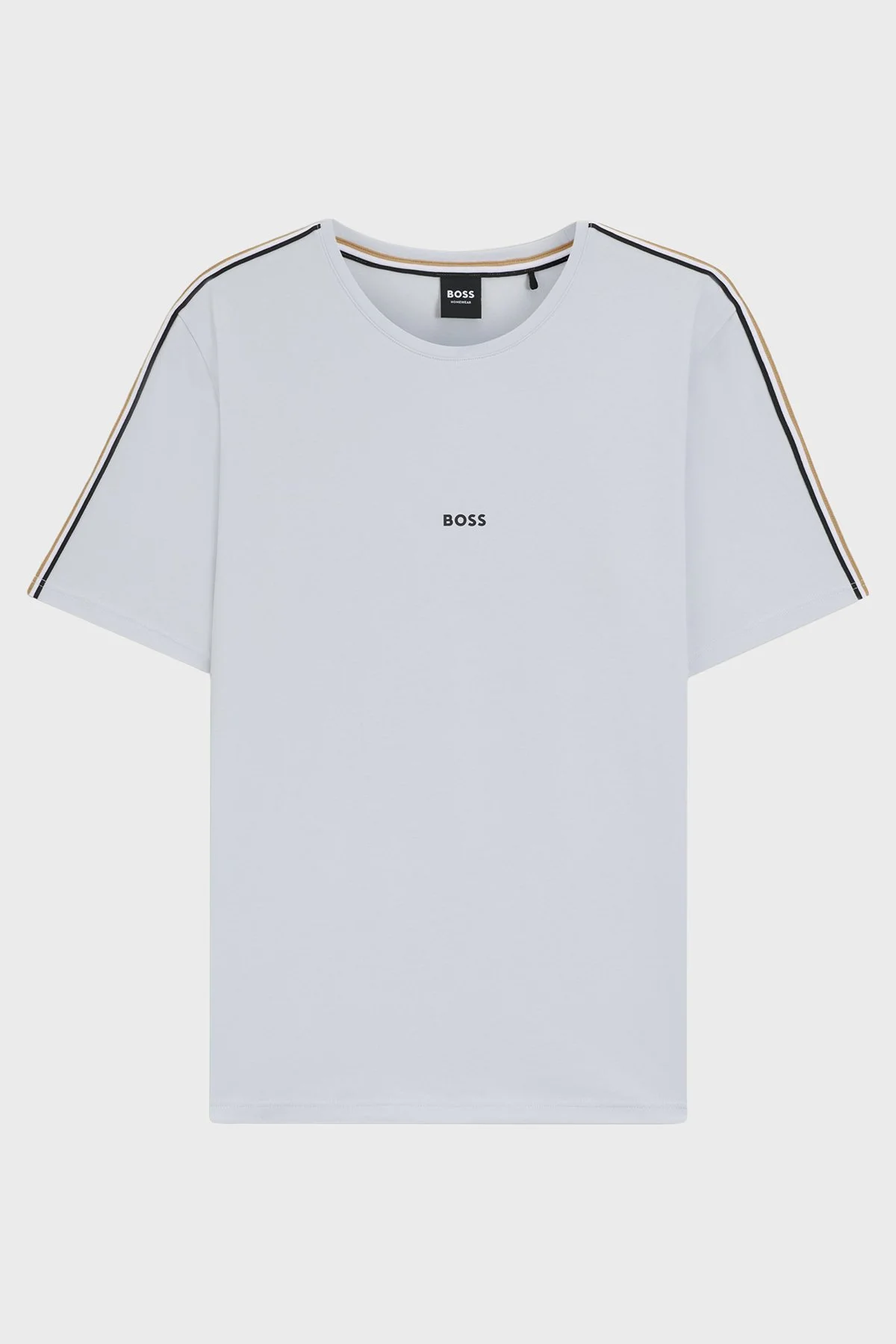 Boss Logolu Pamuklu Regular Fit Bisiklet Yaka Erkek T Shirt 50545930 052 AÇIK MAVİ - 5