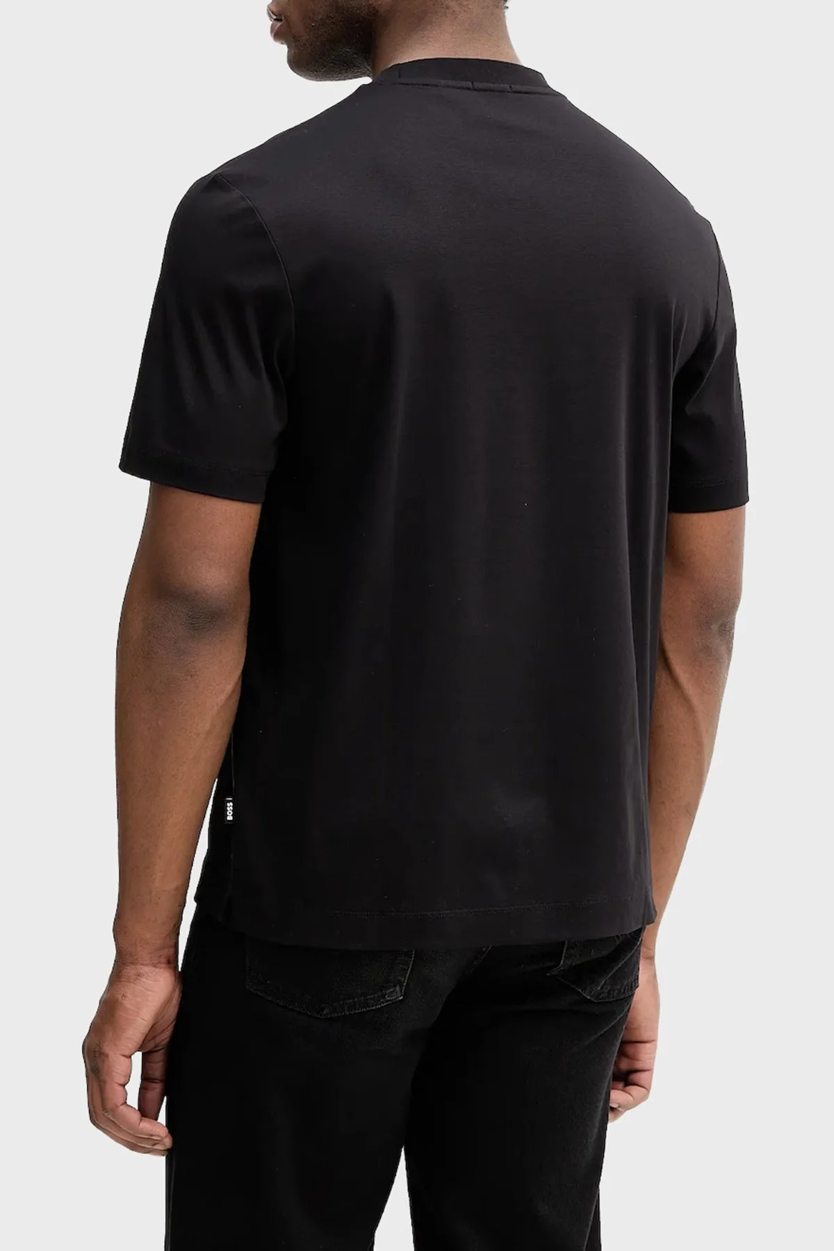 Boss Logolu Pamuklu Regular Fit Bisiklet Yaka Erkek T Shirt 50555844 001 SİYAH - 3