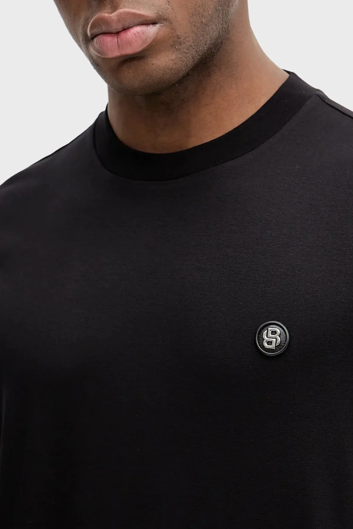 Boss Logolu Pamuklu Regular Fit Bisiklet Yaka Erkek T Shirt 50555844 001 SİYAH - 4