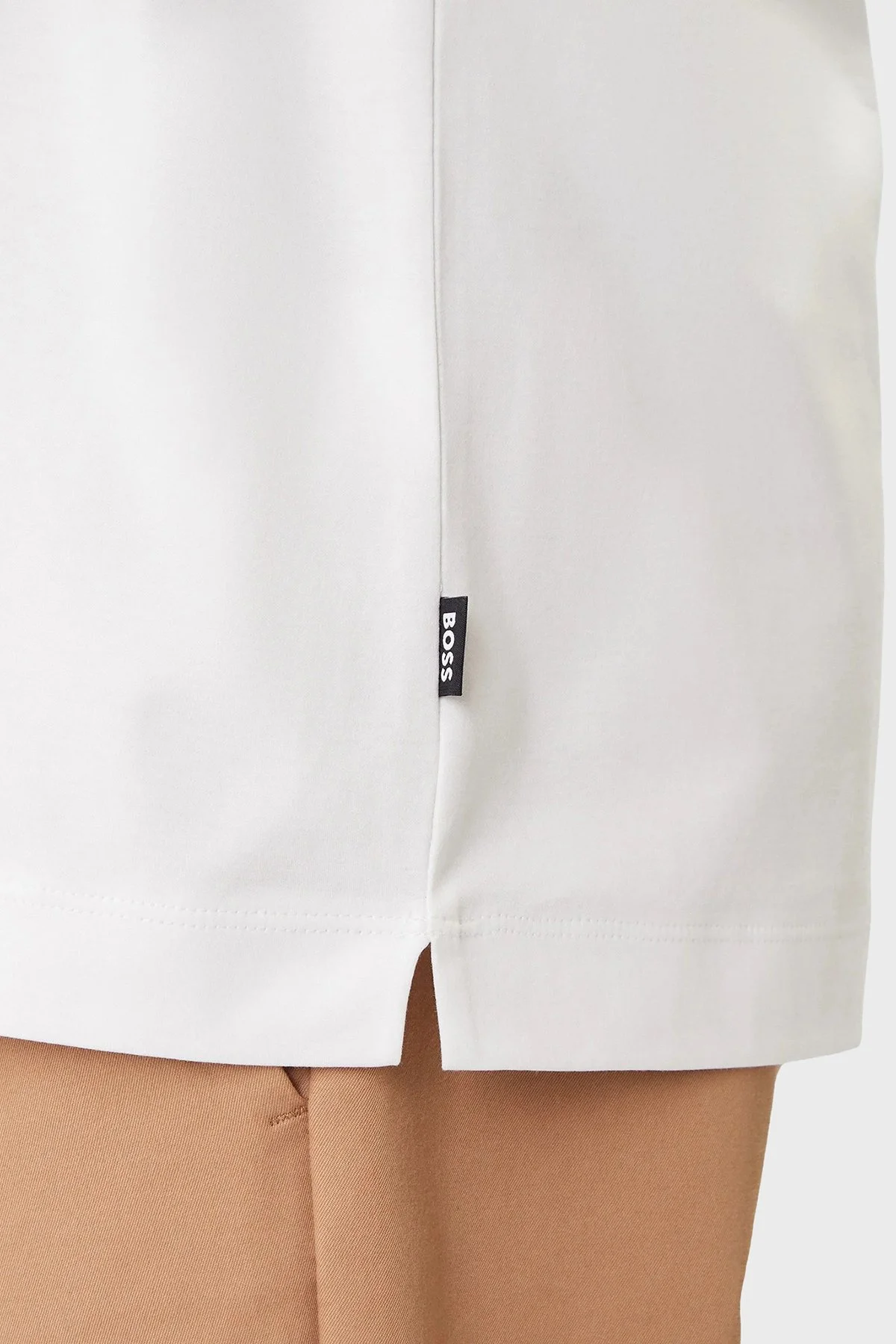 Boss Logolu Pamuklu Regular Fit Bisiklet Yaka Erkek T Shirt 50555844 100 BEYAZ - 5