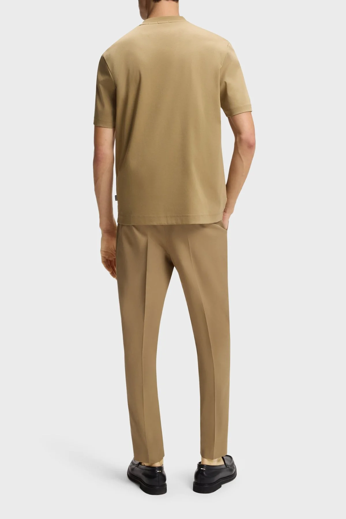 Boss Logolu Pamuklu Regular Fit Bisiklet Yaka Erkek T Shirt 50555844 252 HAKİ - 3