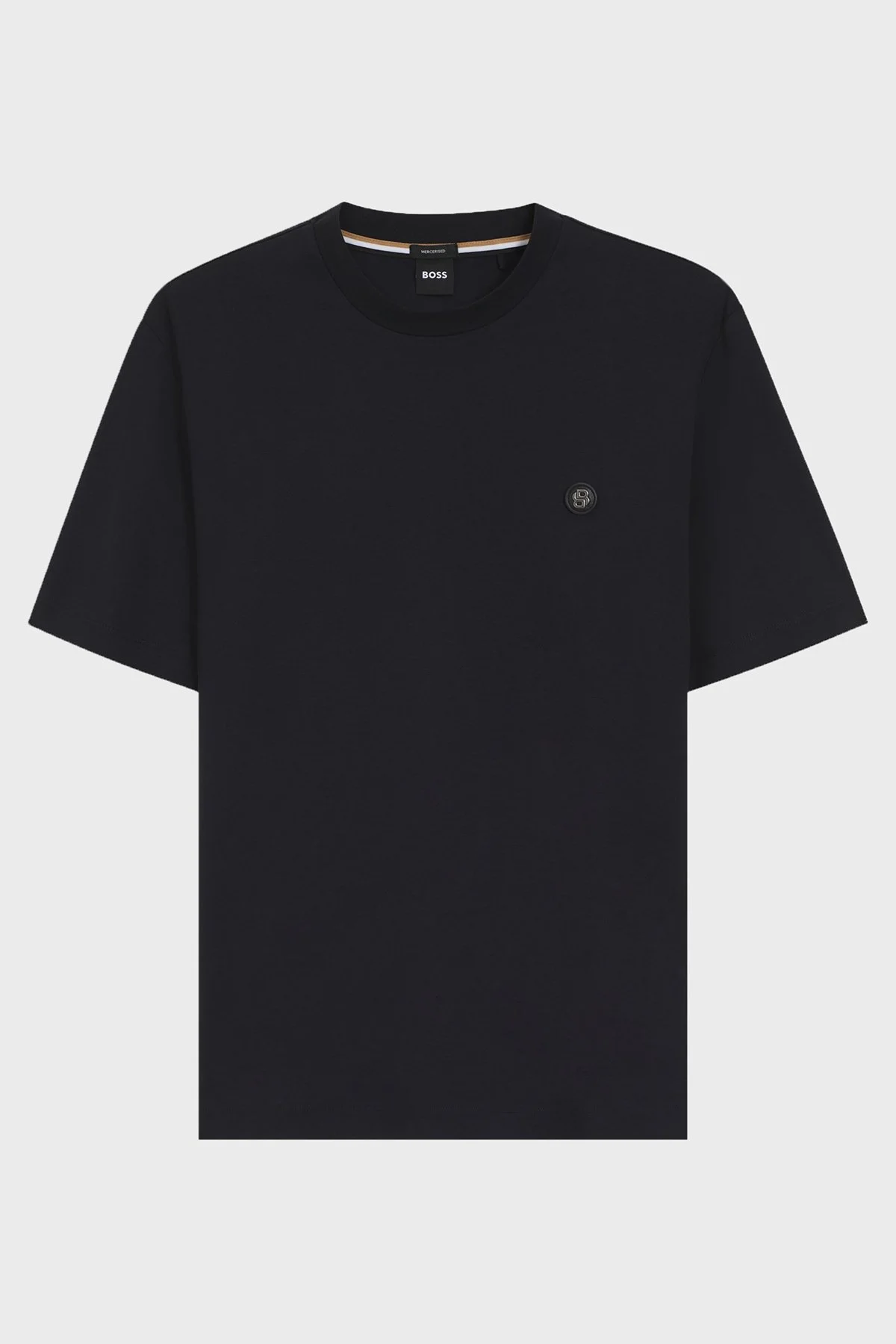 Boss Logolu Pamuklu Regular Fit Bisiklet Yaka Erkek T Shirt 50555844 404 LACİVERT - 4