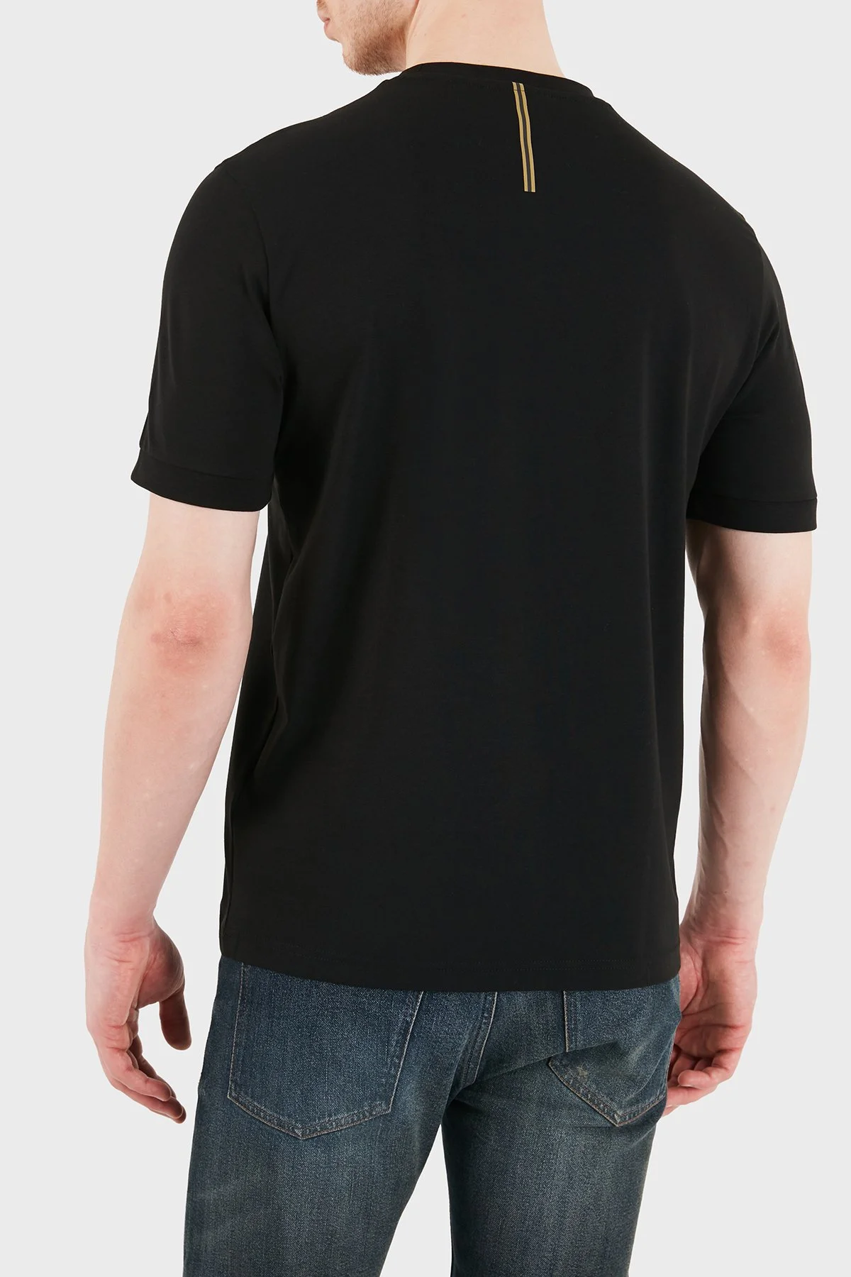 Boss Logolu Pamuklu Regular Fit Bisiklet Yaka Erkek T Shirt 50562134 001 SİYAH - 3