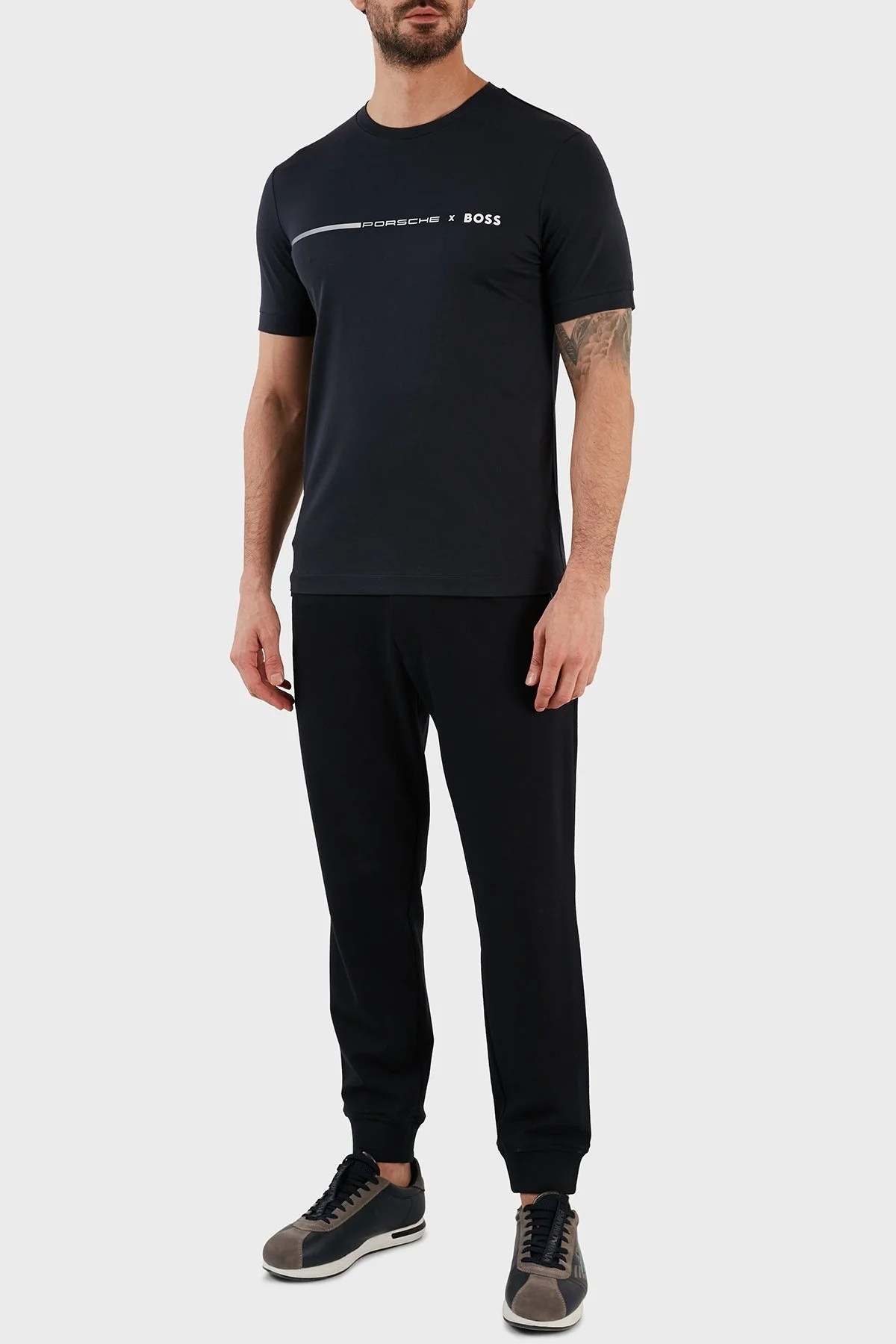 Boss Logolu Pamuklu Regular Fit Bisiklet Yaka Merserize Erkek T Shirt 50492425 404 LACİVERT - 3