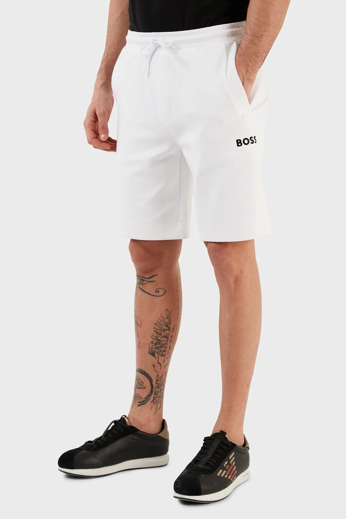 Boss Logolu Pamuklu Regular Fit Cepli Erkek Short 50482912 100 BEYAZ - 3