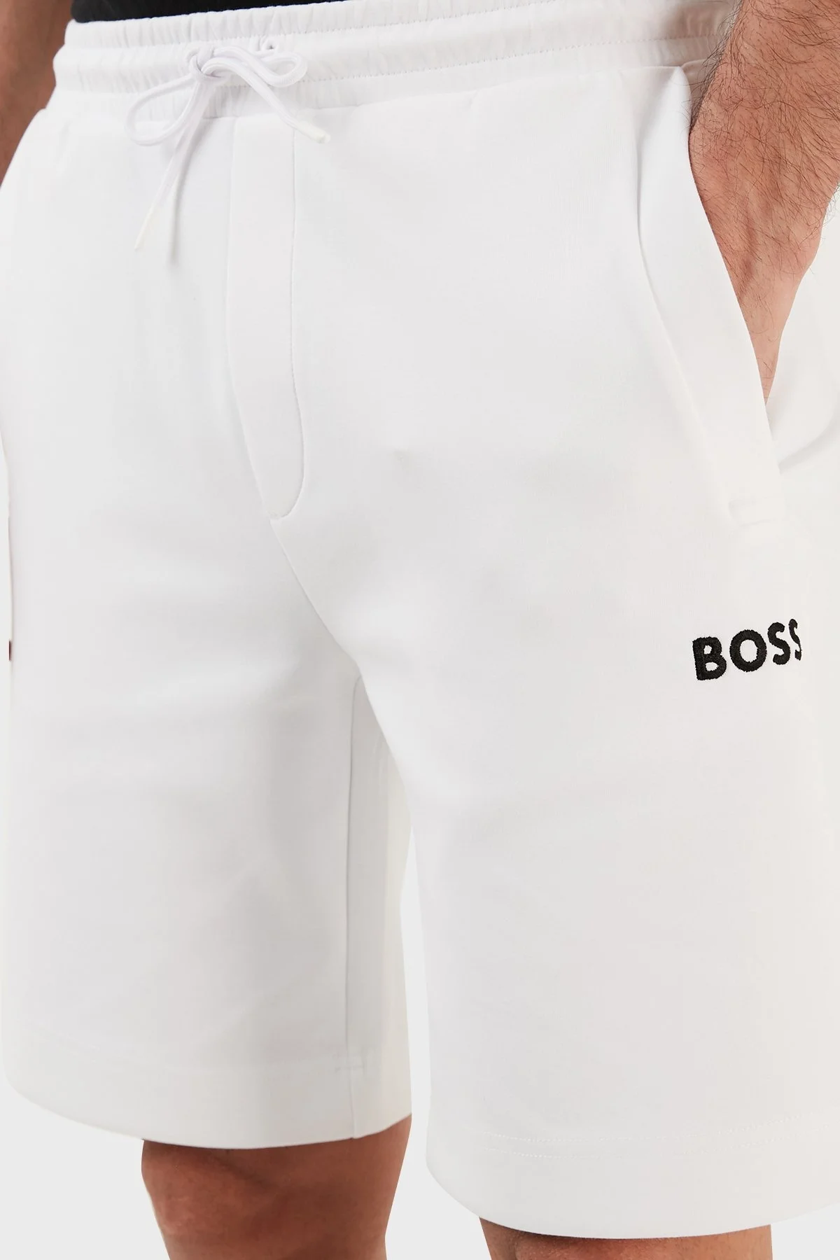 Boss Logolu Pamuklu Regular Fit Cepli Erkek Short 50482912 100 BEYAZ - 4