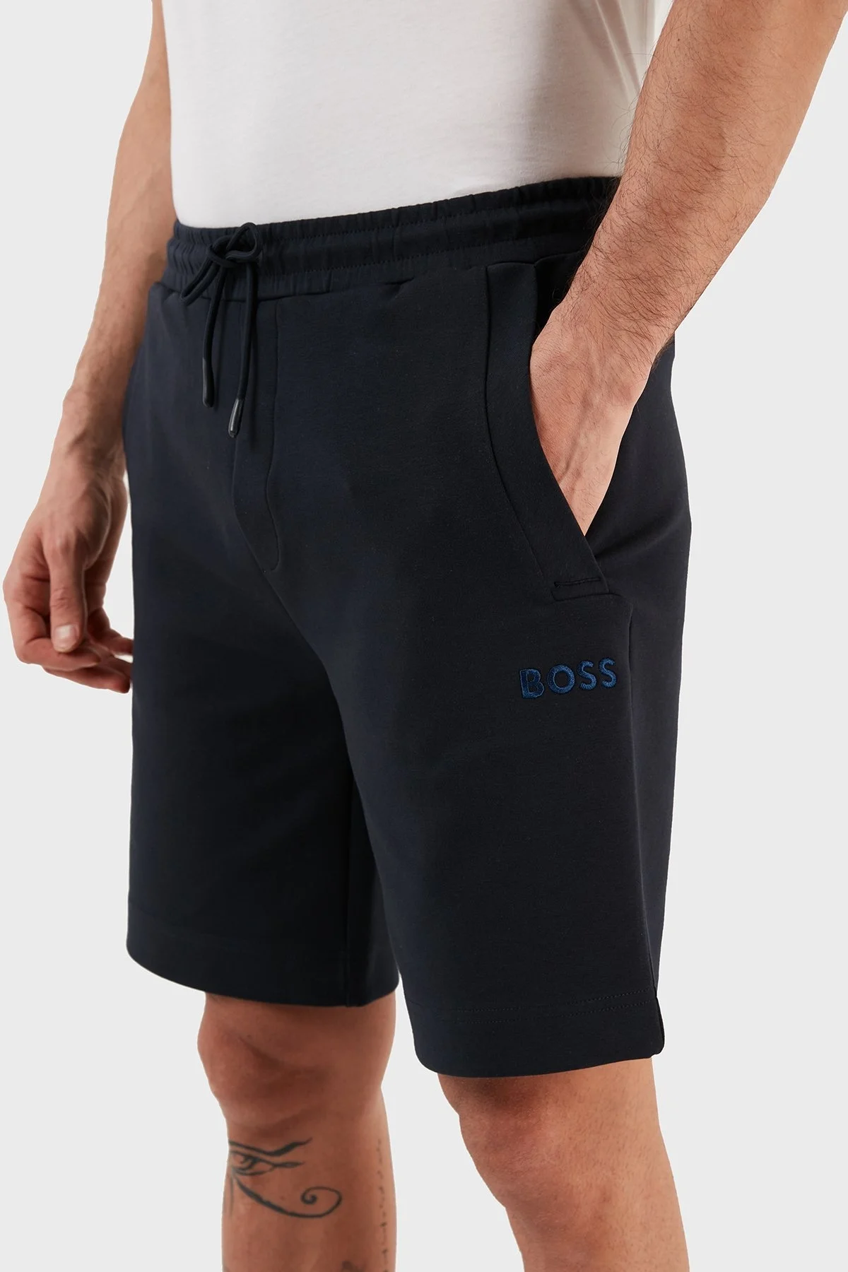 Boss Logolu Pamuklu Regular Fit Cepli Erkek Short 50482912 402 LACİVERT - 4