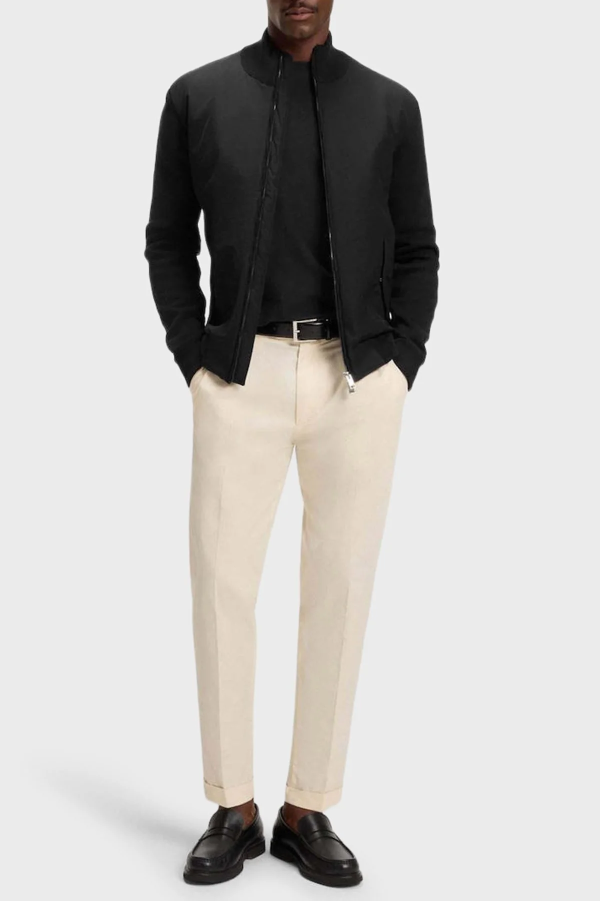 Boss Logolu Pamuklu Regular Fit Dik Yaka Yumuşak Dokulu Erkek Ceket 50543135 001 SİYAH - 2