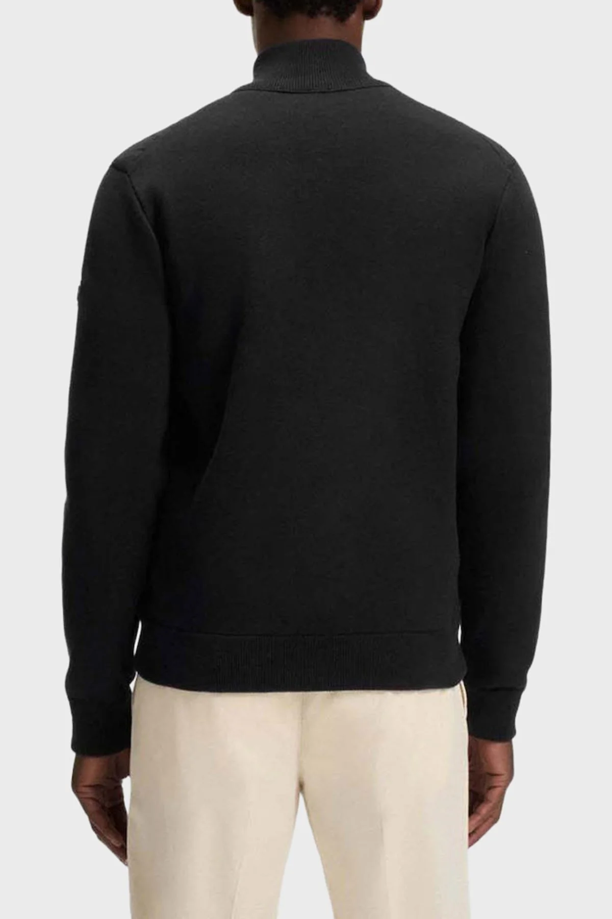 Boss Logolu Pamuklu Regular Fit Dik Yaka Yumuşak Dokulu Erkek Ceket 50543135 001 SİYAH - 3