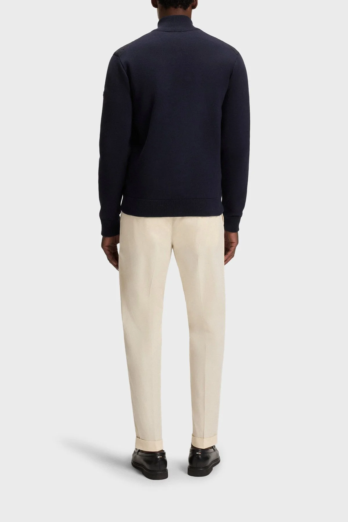 Boss Logolu Pamuklu Regular Fit Dik Yaka Yumuşak Dokulu Erkek Ceket 50543135 404 LACİVERT - 3