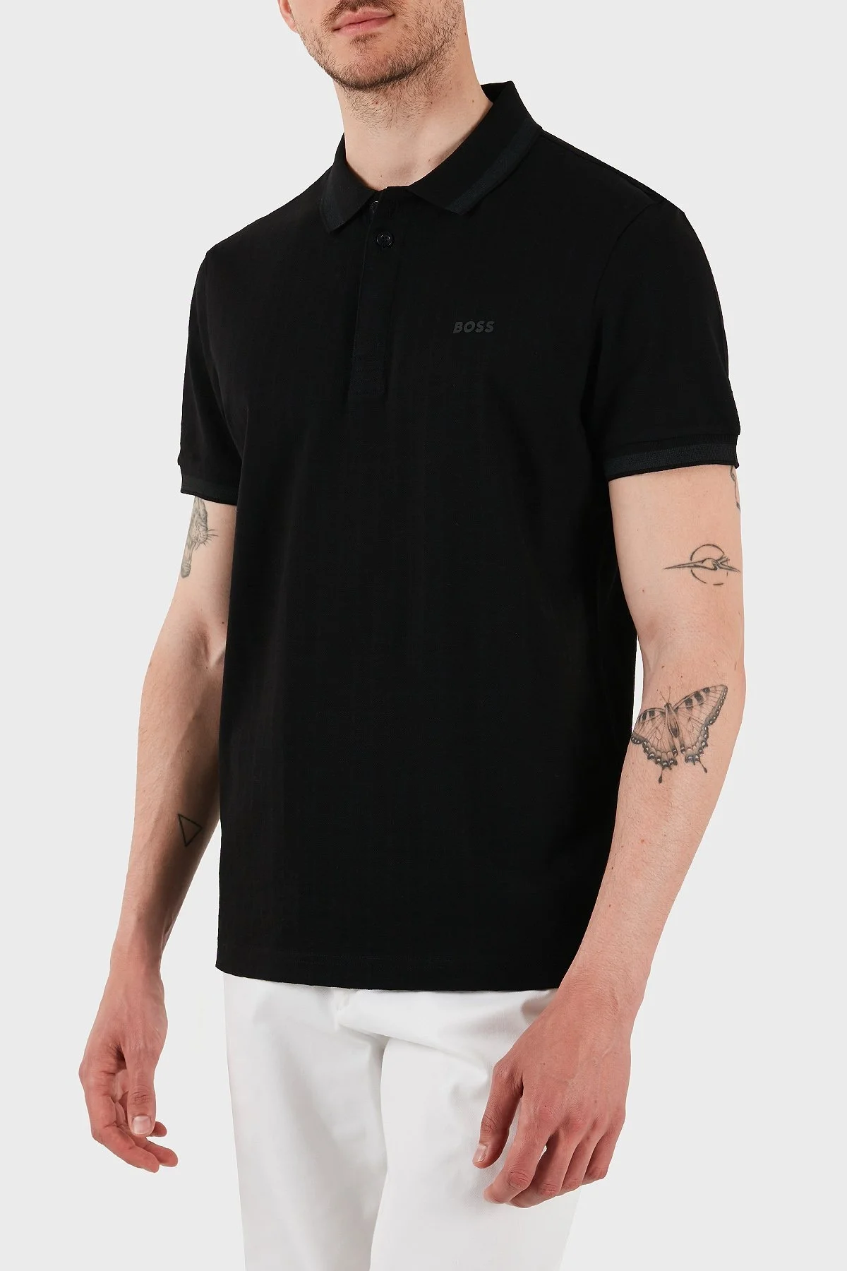 Boss Logolu Pamuklu Regular Fit Düğmeli Erkek Polo Yaka T Shirt 50538160 001 SİYAH - 3