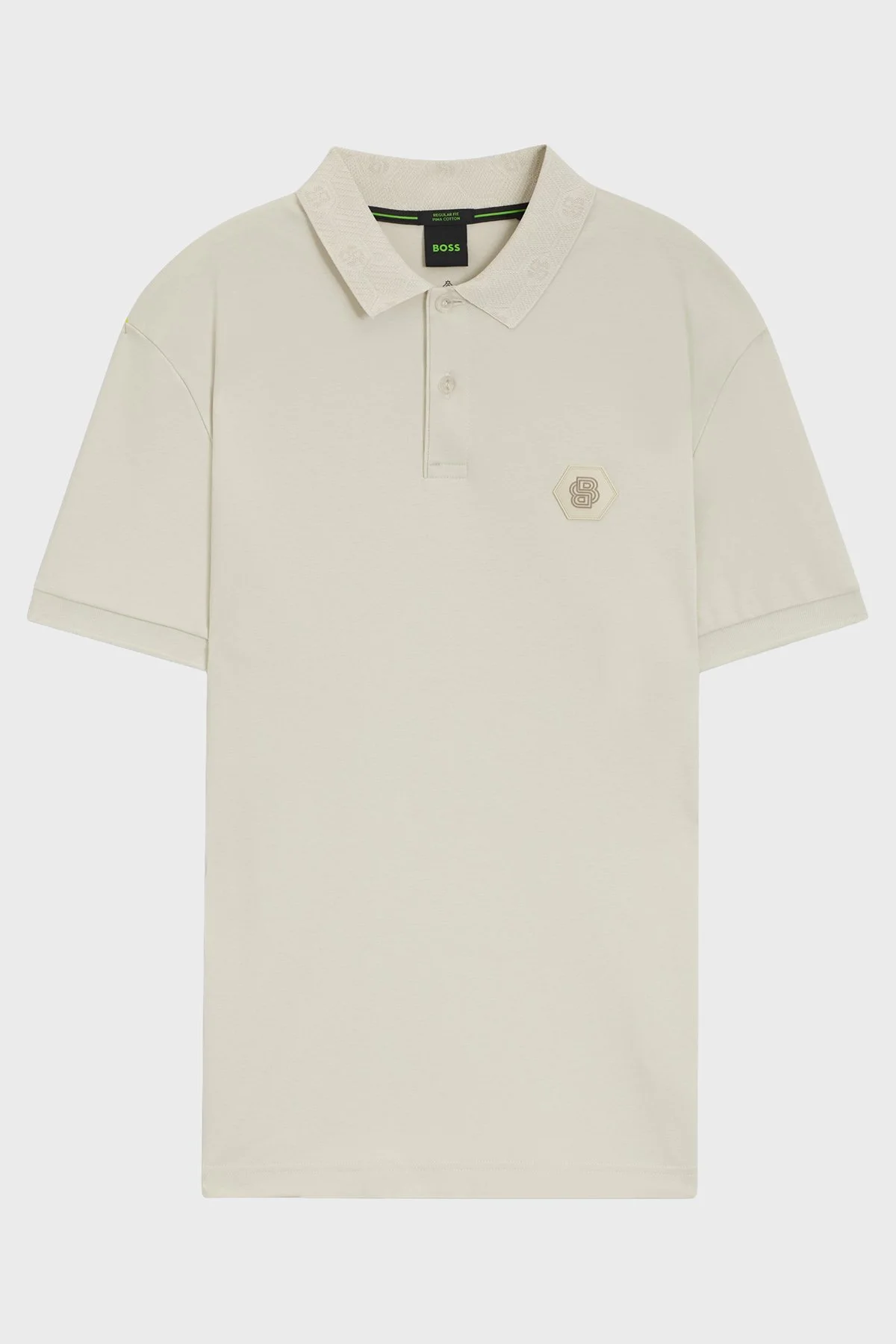 Boss Logolu Pamuklu Regular Fit Düğmeli Polo Yaka Erkek T Shirt 50543891 131 BEJ - 5