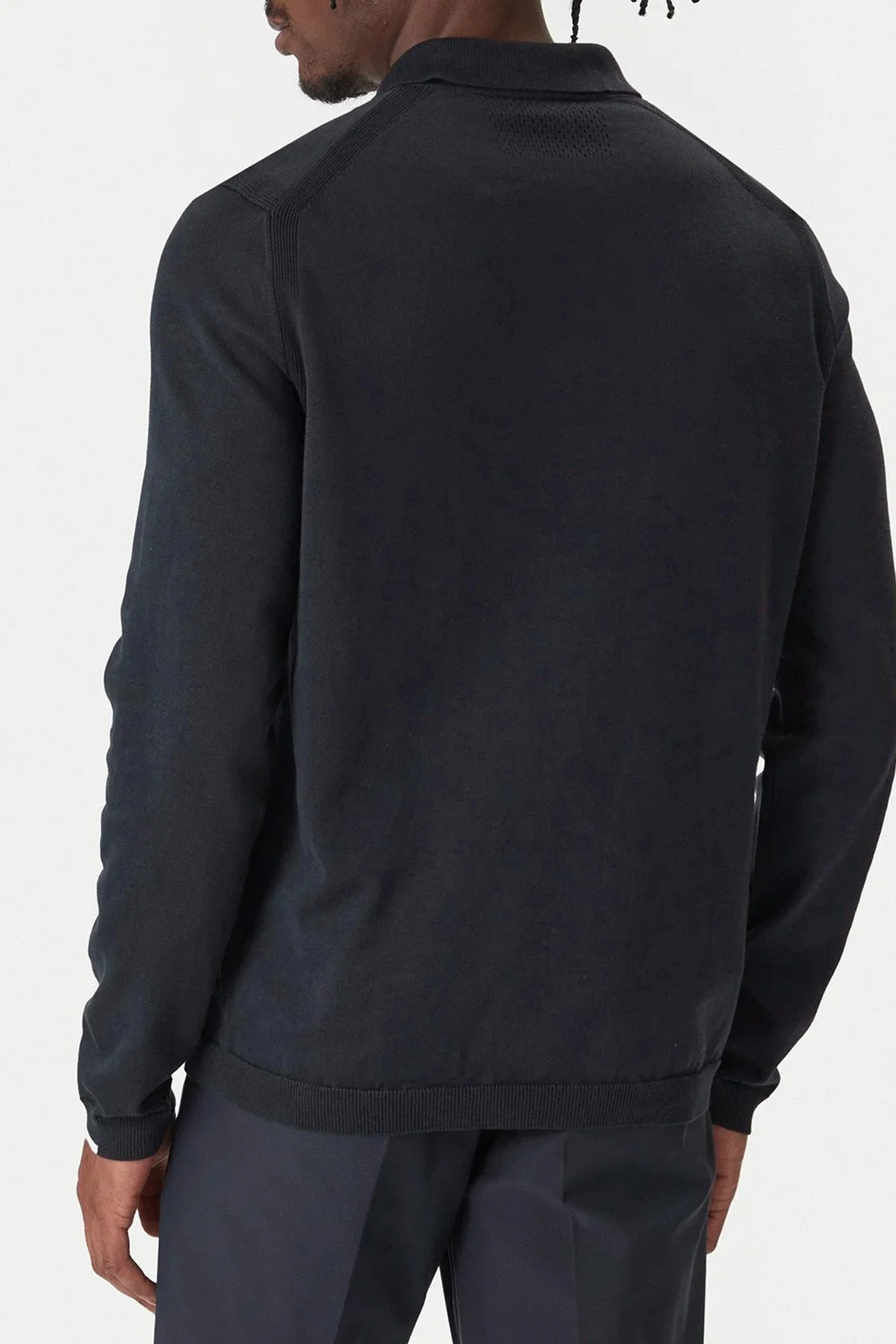 Boss Logolu Pamuklu Regular Fit Fermuarlı Erkek Polo Yaka Kazak 50551688 402 LACİVERT - 2