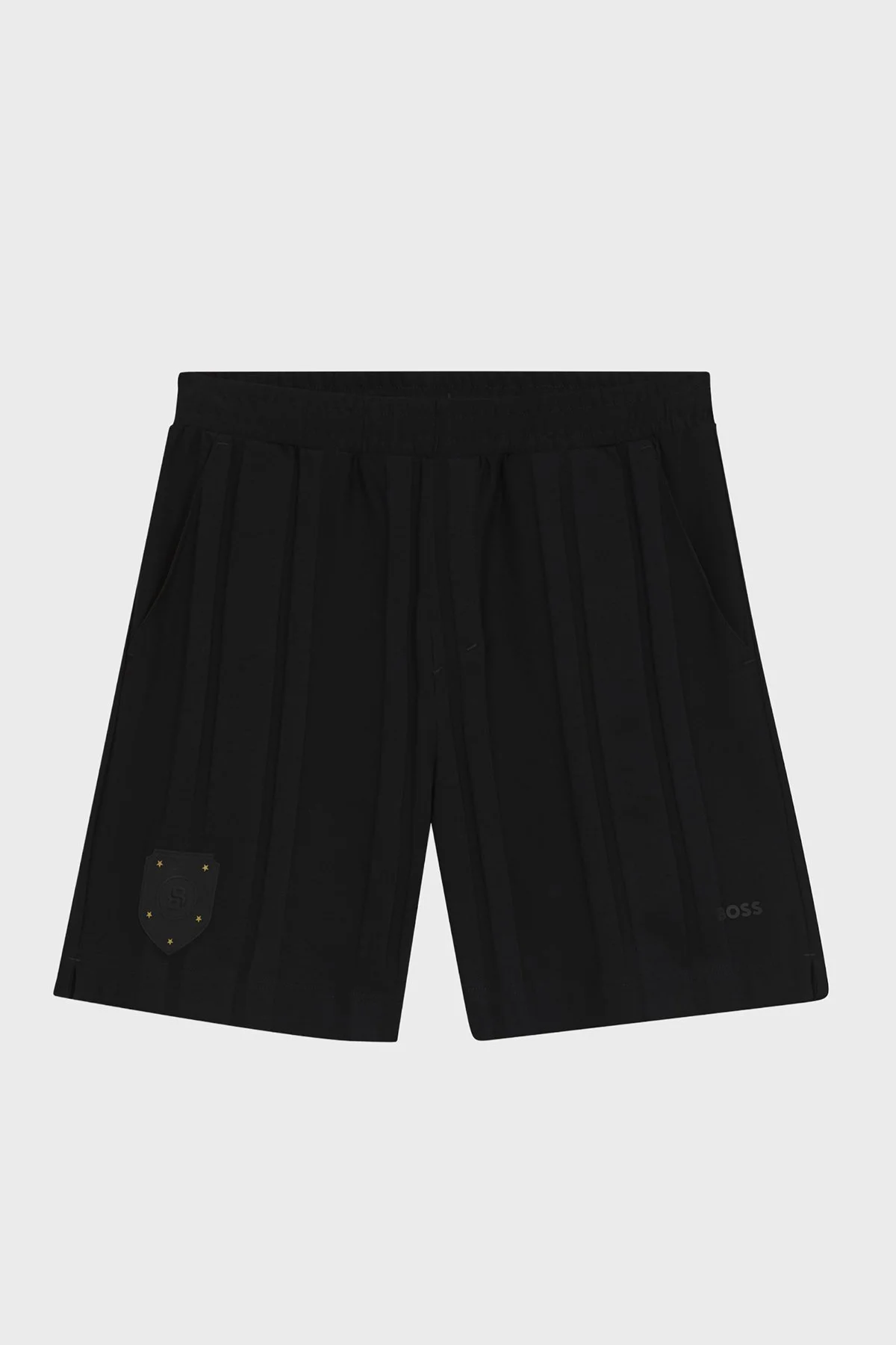 Boss Logolu Pamuklu Regular Fit Jarse Erkek Şort 50559252 001 SİYAH - 5