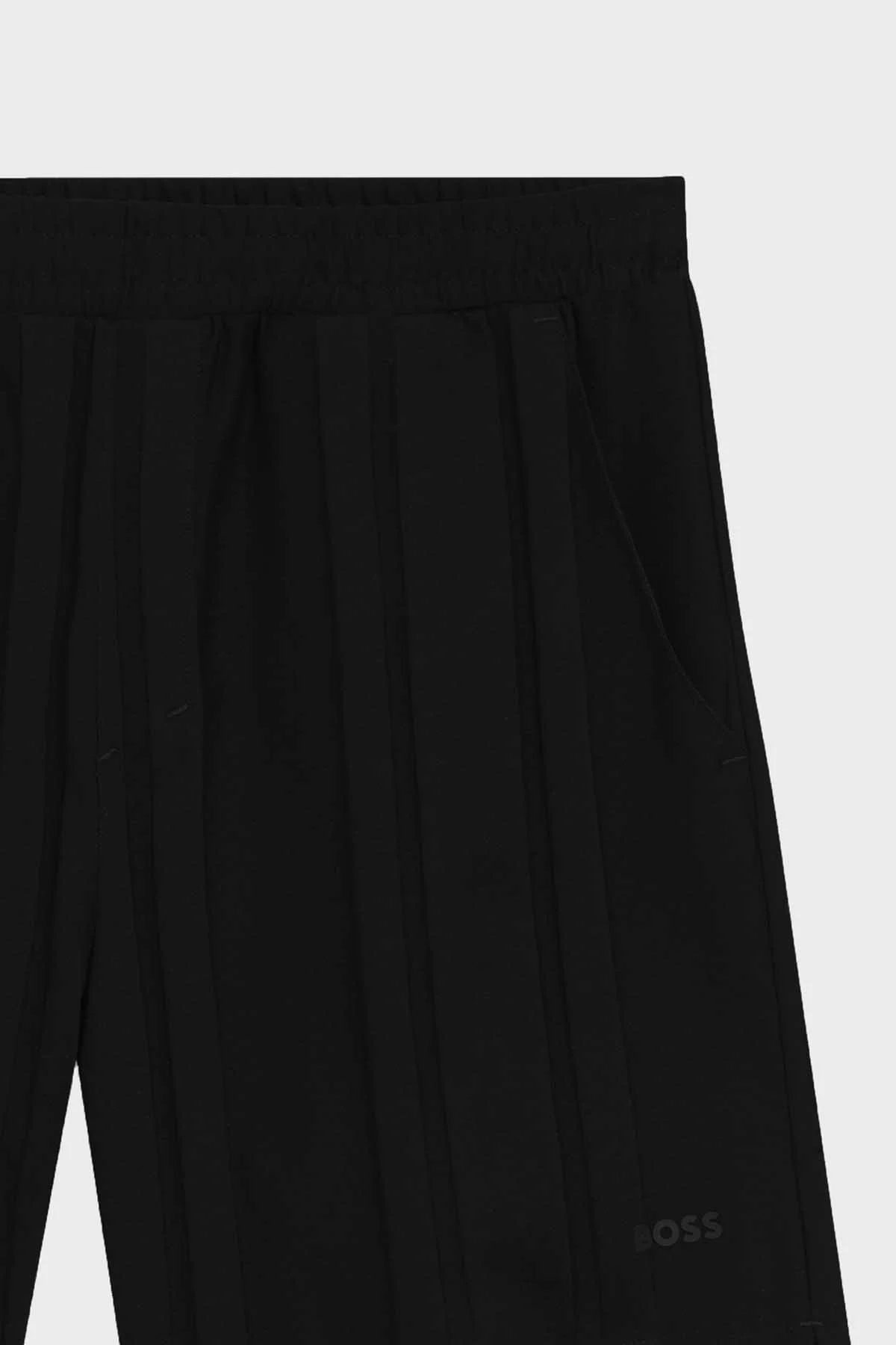 Boss Logolu Pamuklu Regular Fit Jarse Erkek Şort 50559252 001 SİYAH - 6