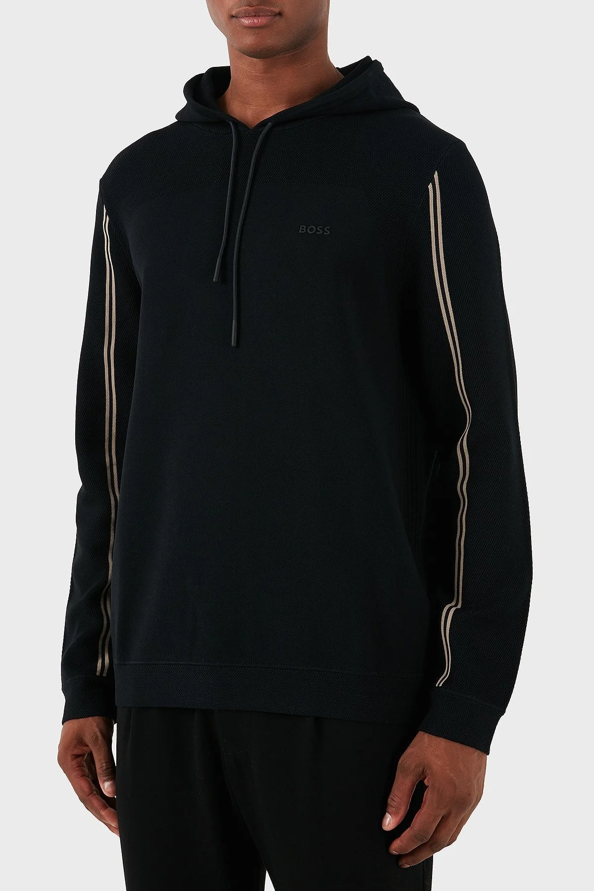 Boss Logolu Pamuklu Regular Fit Kapüşonlu Erkek Sweat 50523284 001 SİYAH - 1