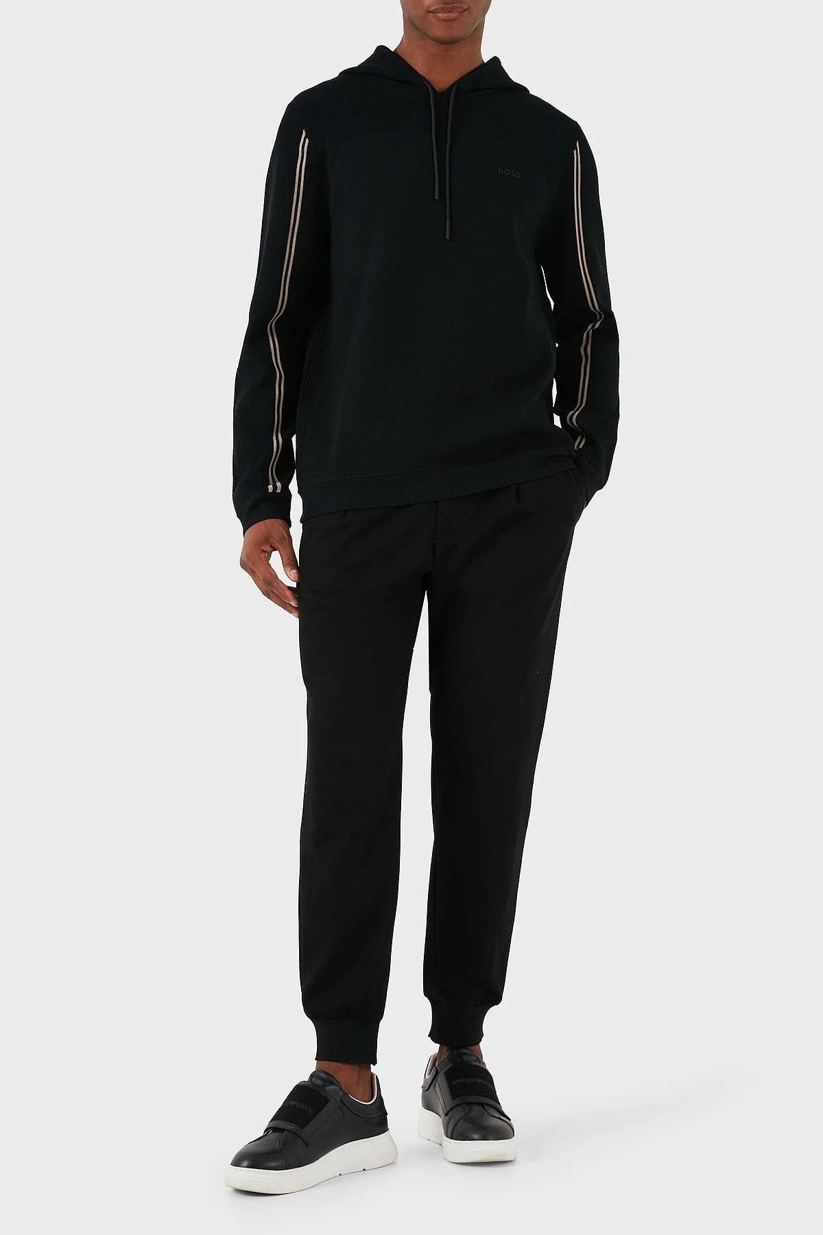 Boss Logolu Pamuklu Regular Fit Kapüşonlu Erkek Sweat 50523284 001 SİYAH - 2