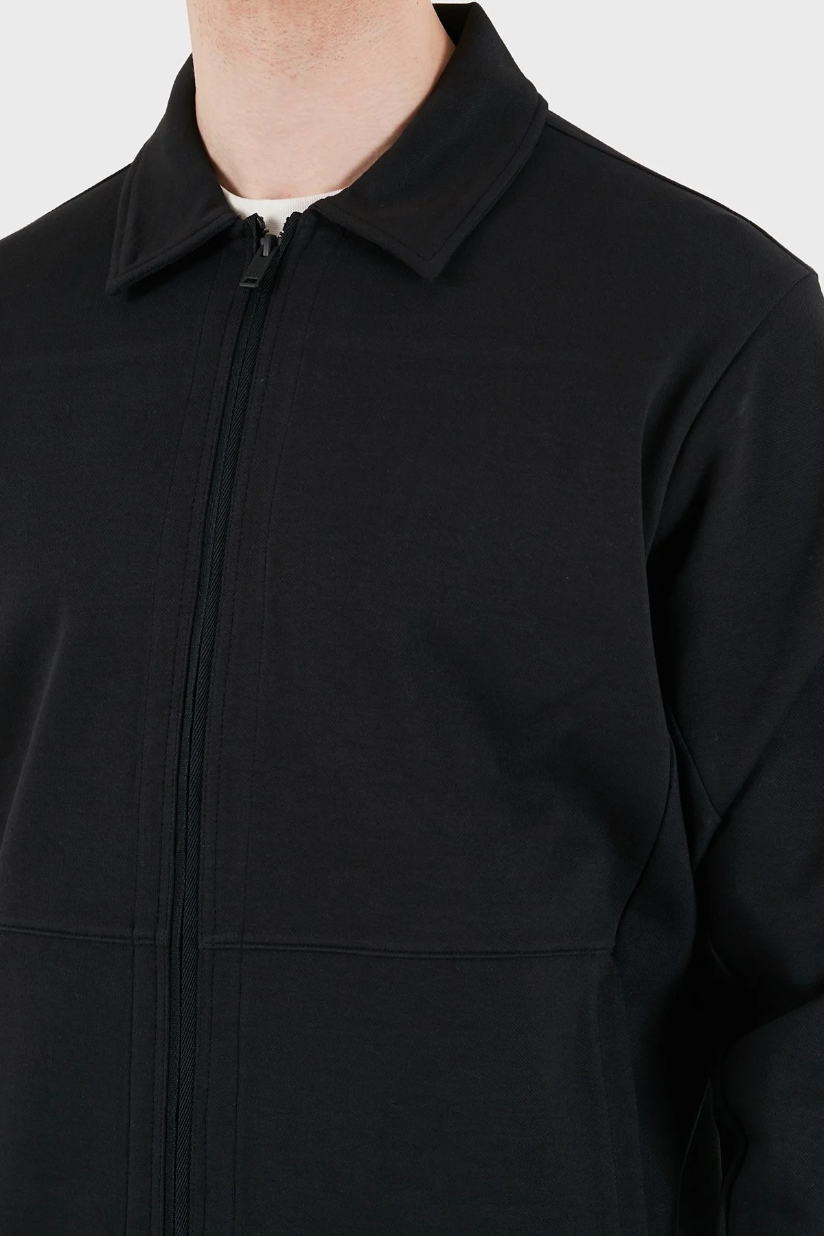 Boss Logolu Pamuklu Regular Fit Klasik Yaka Fermuarlı Erkek Sweat 50554869 001 SİYAH - 7