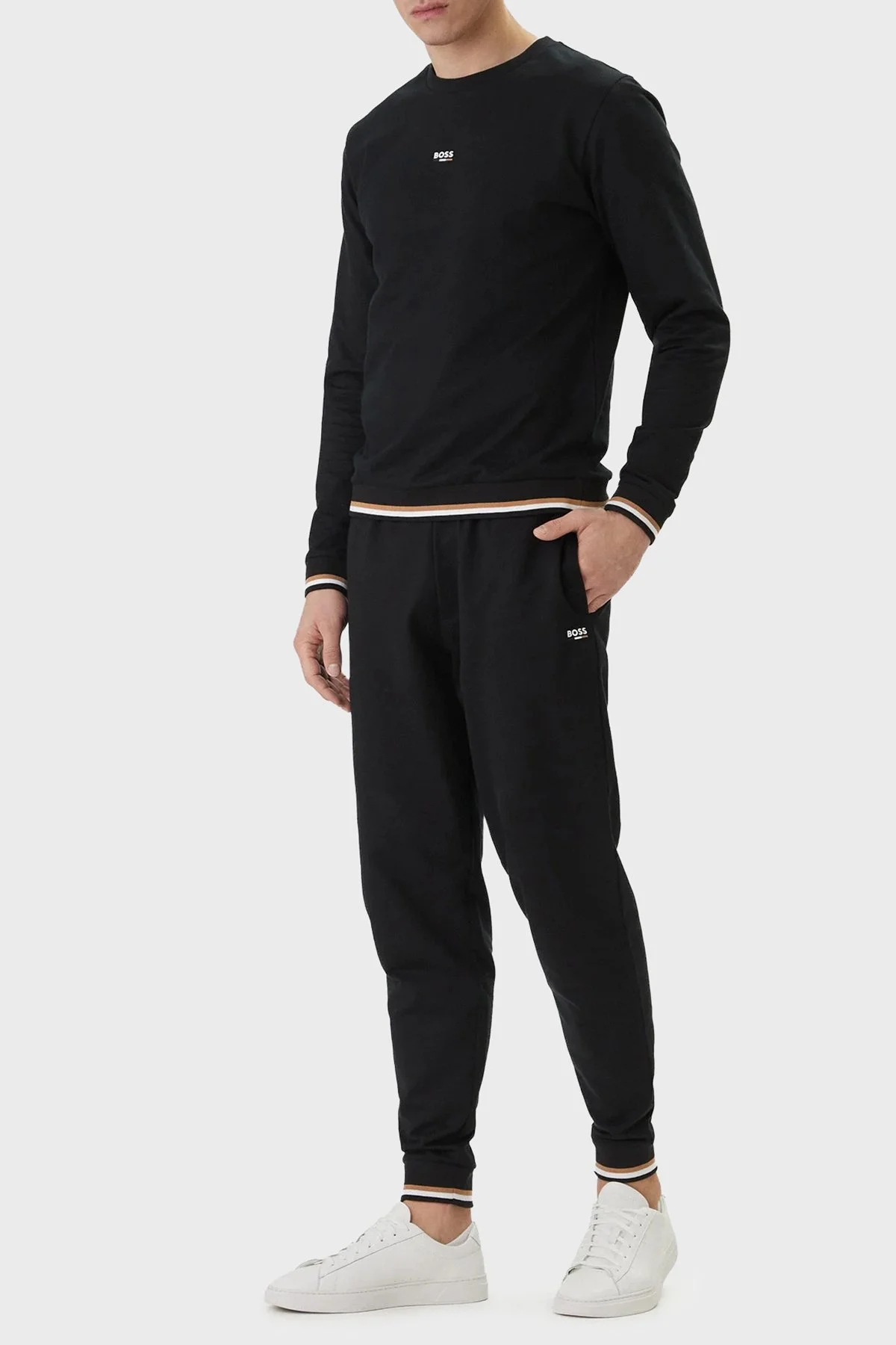 Boss Logolu Pamuklu Regular Fit Lastikli Paça Jogger Erkek Pantolon 50554830 001 SİYAH - 2