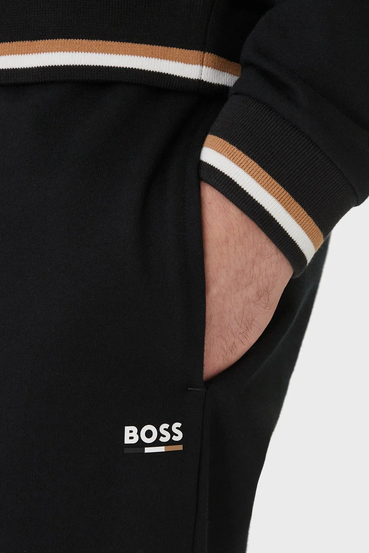 Boss Logolu Pamuklu Regular Fit Lastikli Paça Jogger Erkek Pantolon 50554830 001 SİYAH - 4