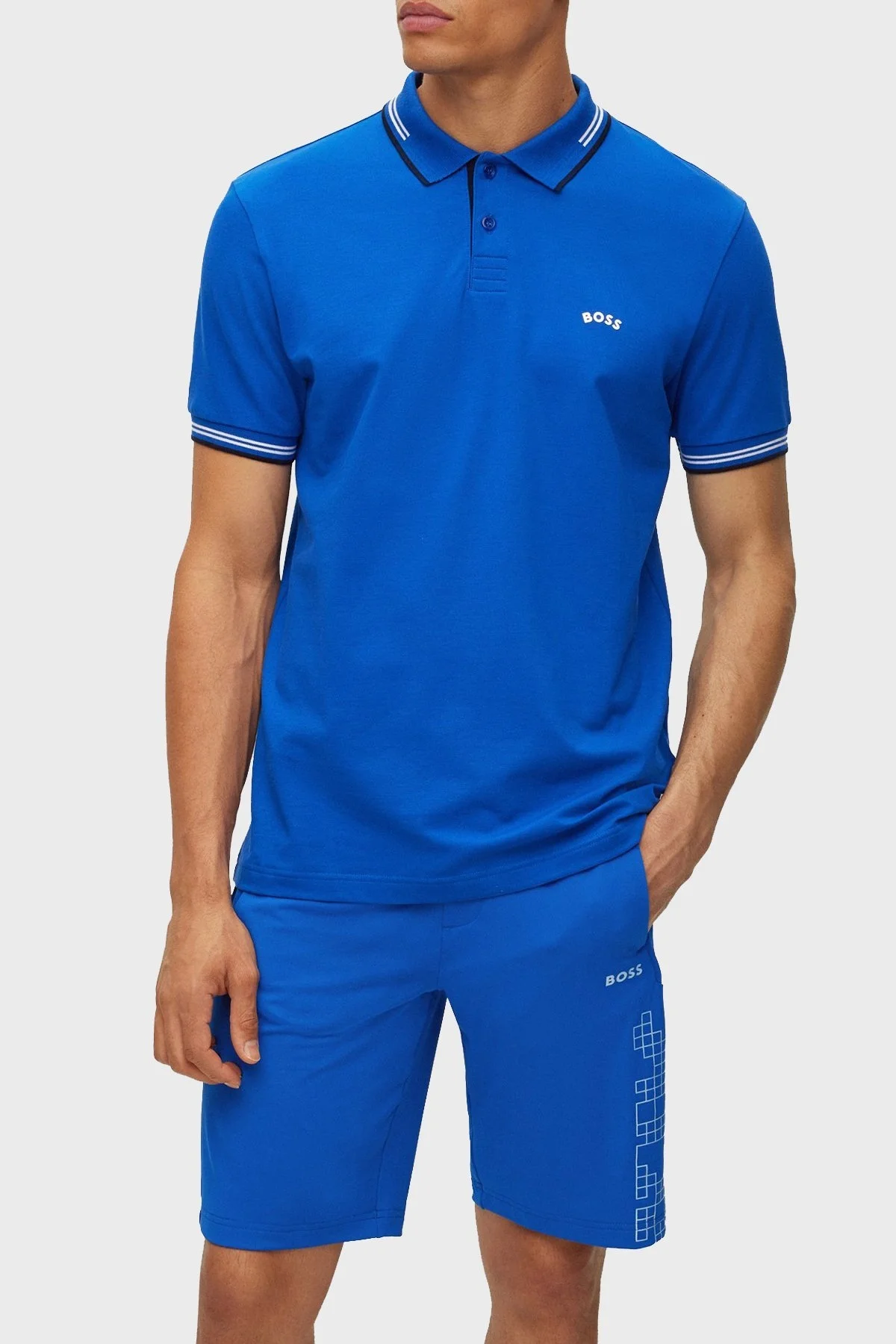 Boss Logolu Pamuklu Slim Fit Erkek Polo T Shirt 50469245 432 SAKS - 1