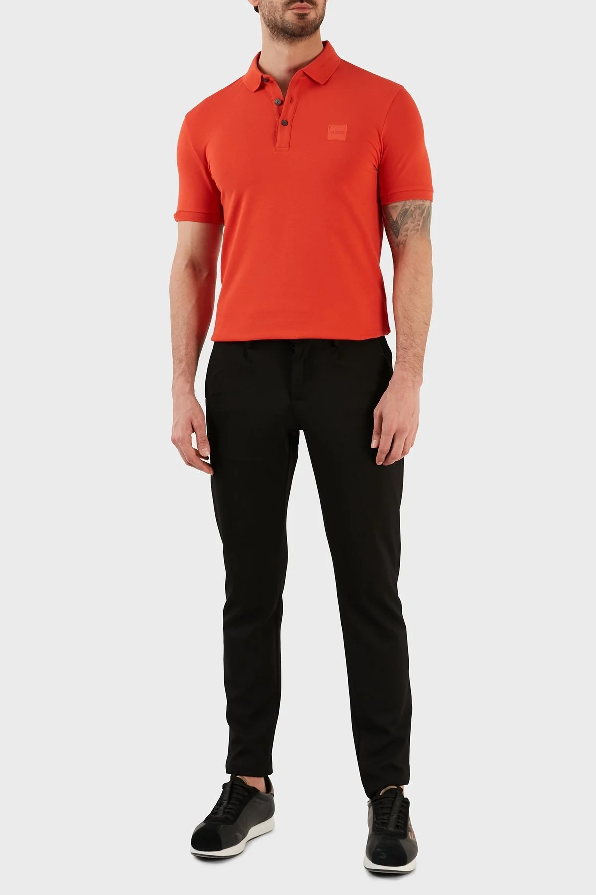 Boss Logolu Pamuklu Slim Fit Erkek Polo T Shirt 50472668 626 TURUNCU - 4