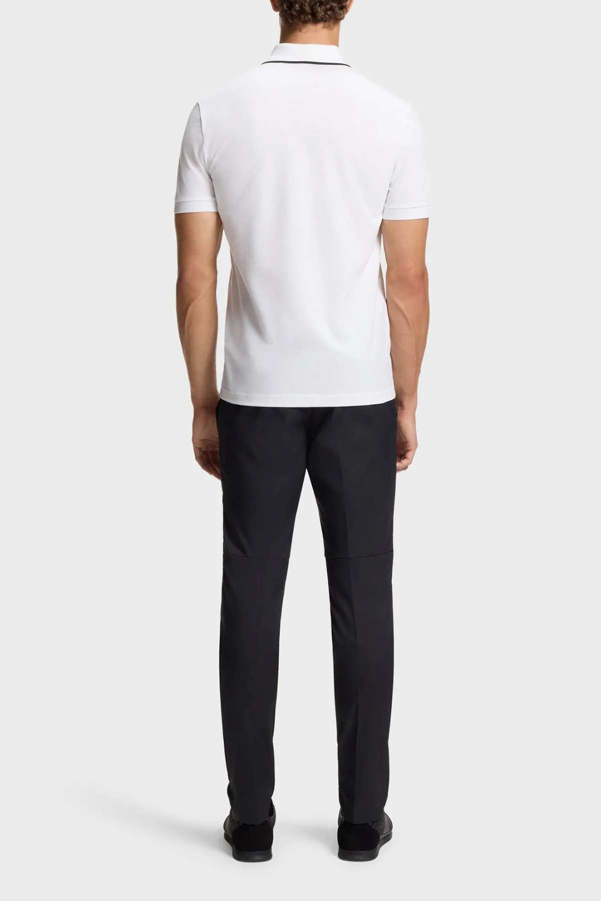 Boss Logolu Pamuklu Slim Fit Yaırım Fermuarlı Erkek Polo 50555698 100 BEYAZ - 3