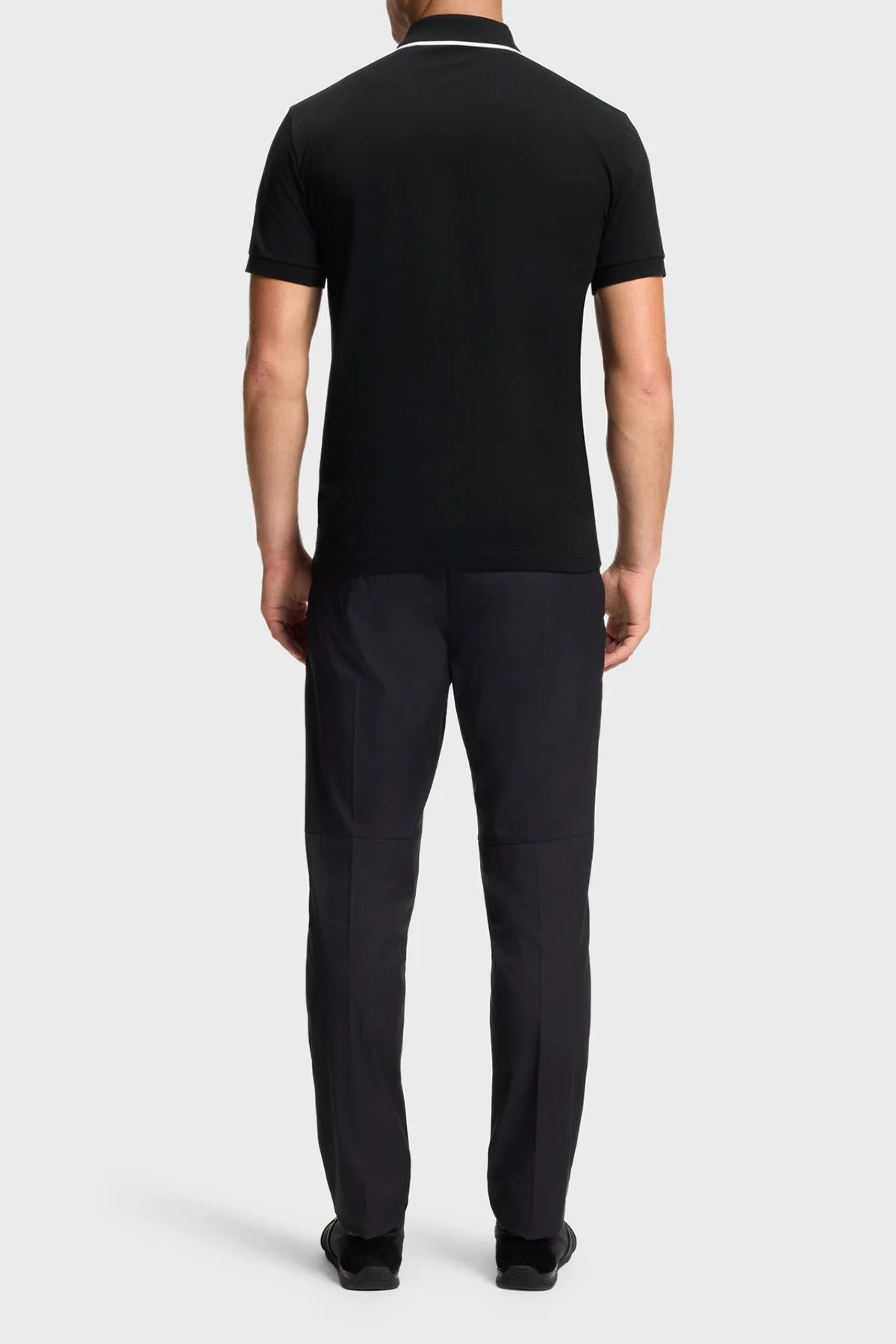 Boss Logolu Pamuklu Slim Fit Yarım Fermuarlı Erkek Polo 50555698 001 SİYAH - 3