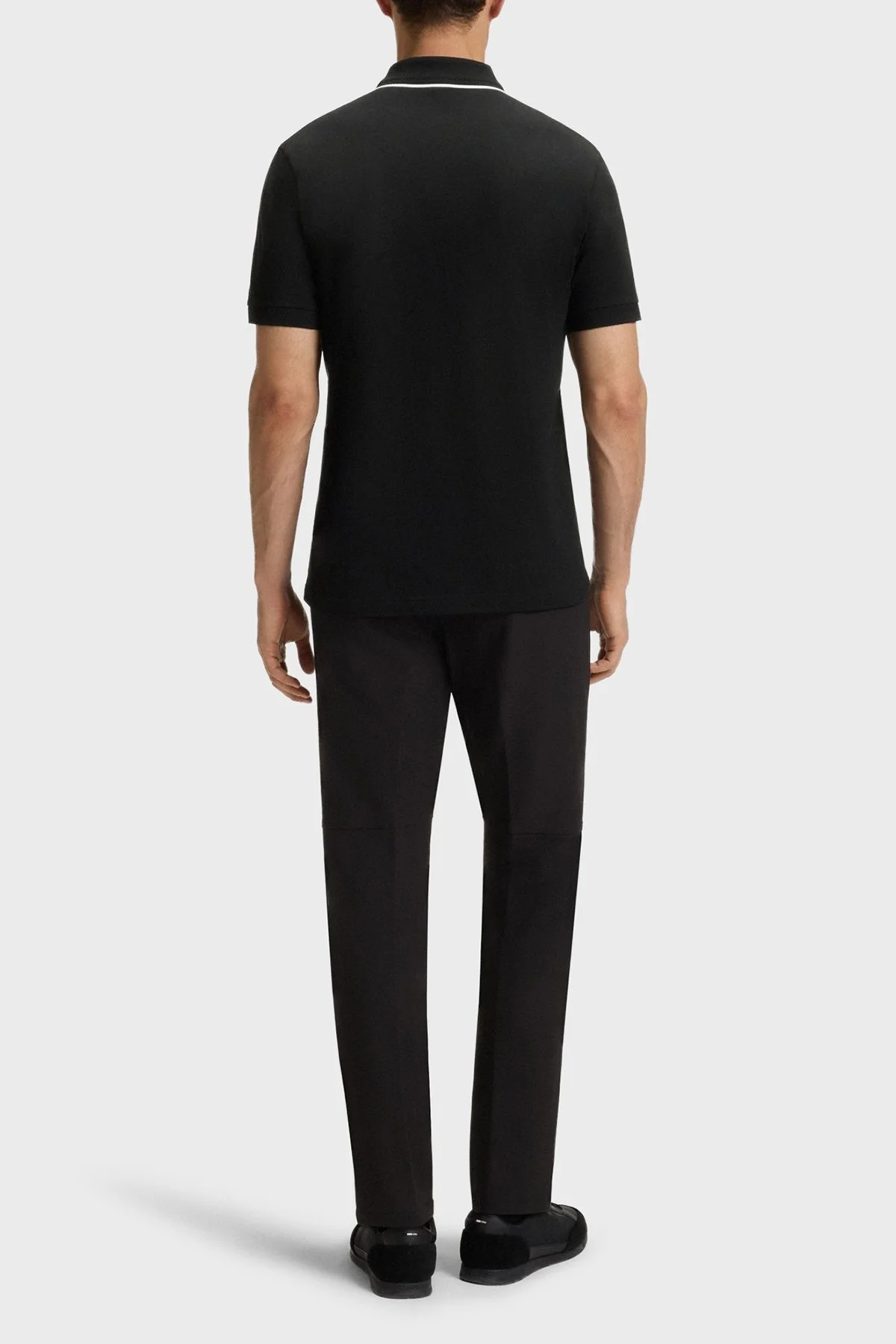 Boss Logolu Pamuklu Slim Fit Yarım Fermuarlı Erkek Polo Yaka T Shirt 50544450 001 SİYAH - 3