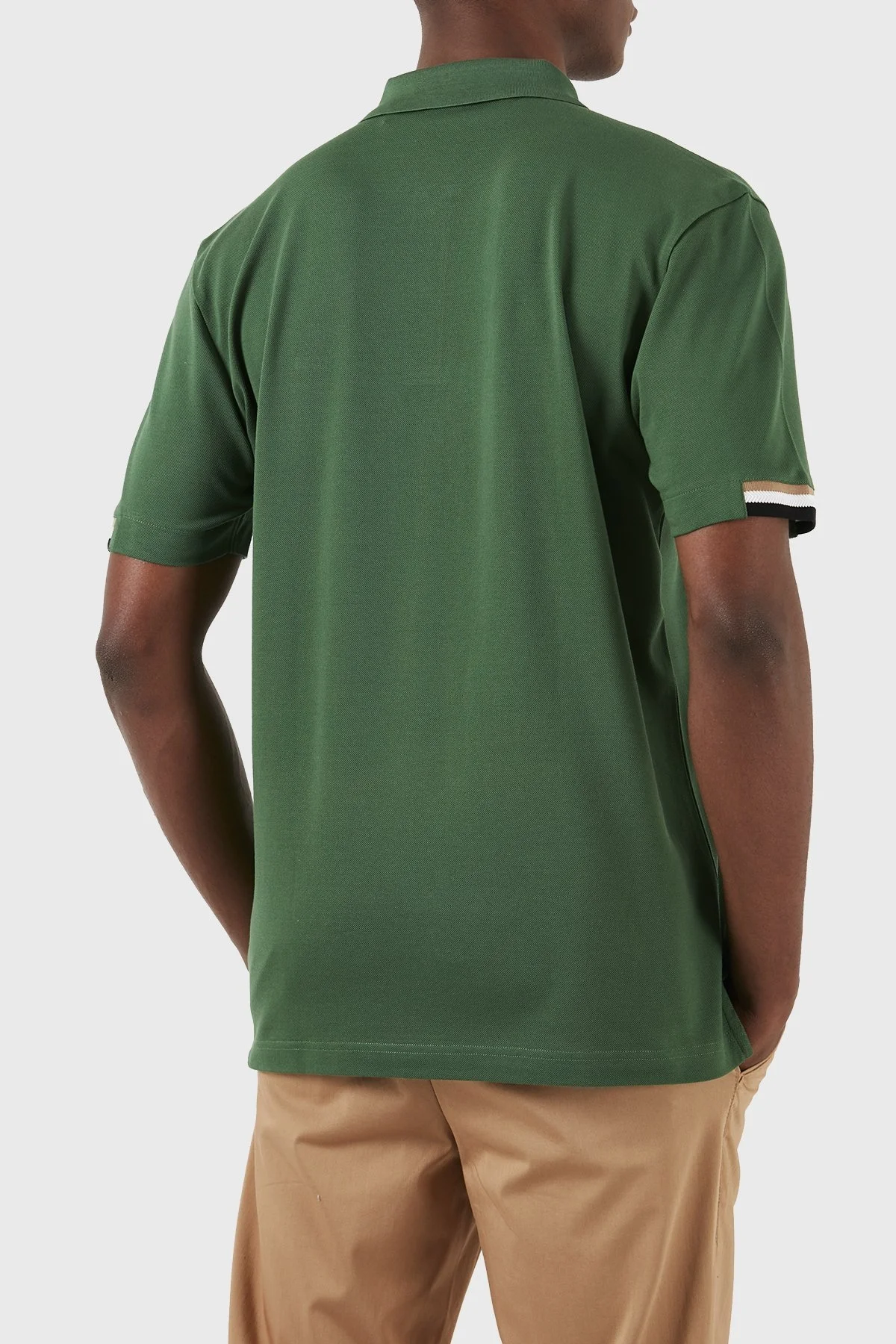 Boss Logolu Regular Fit % 100 Pamuk Düğmeli Erkek Polo Yaka T Shirt 50467113 348 YEŞİL - 3