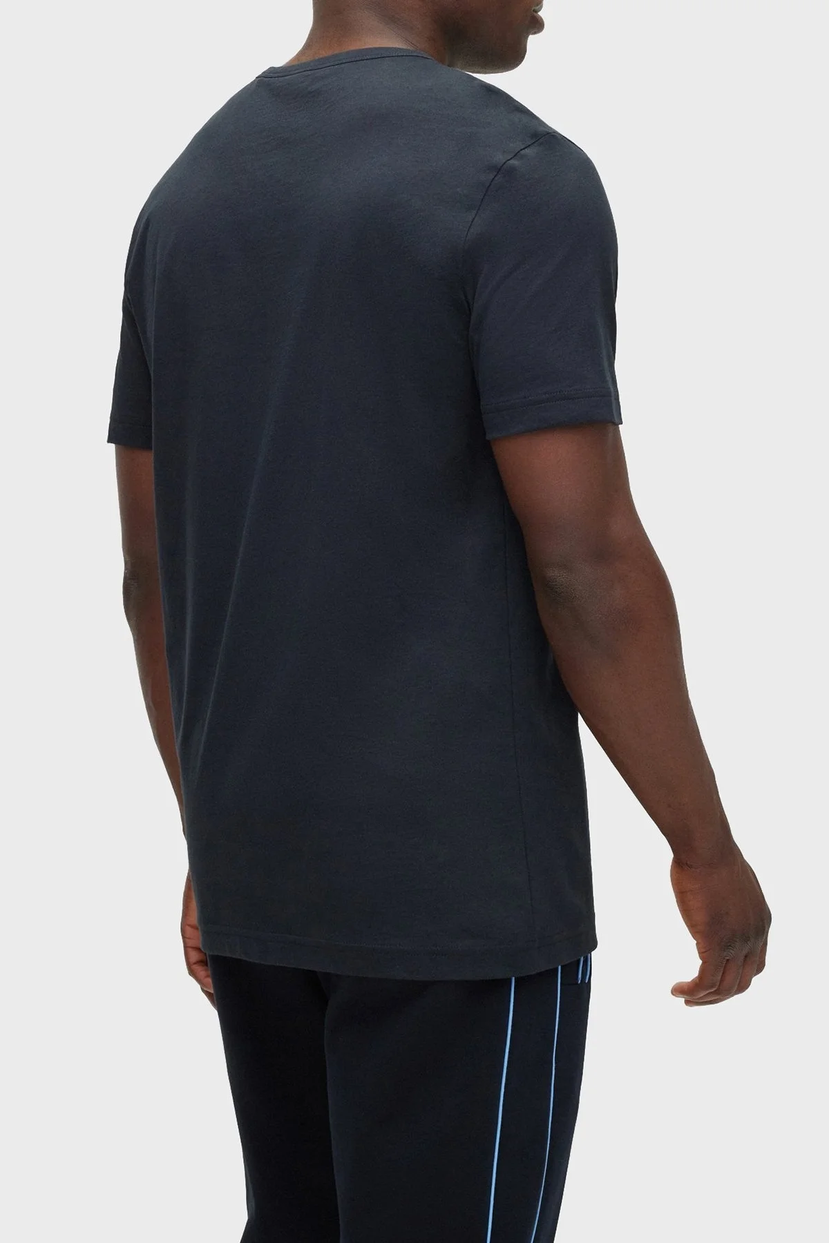 Boss Logolu Regular Fit Bisiklet Yaka % 100 Pamuk Erkek T Shirt S 50469045 402 LACİVERT - 3