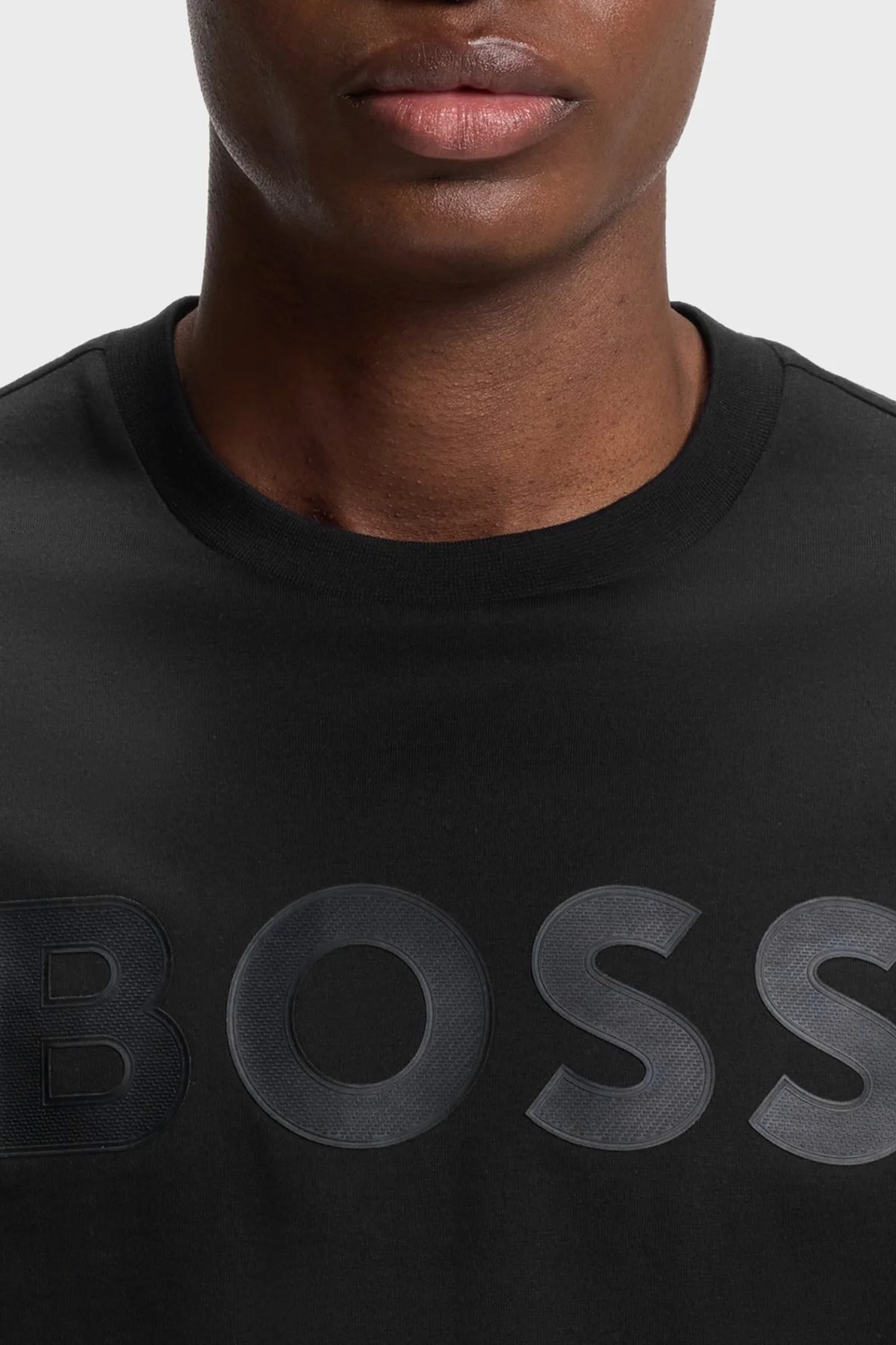 Boss Logolu Regular Fit Bisiklet Yaka Erkek T Shirt 50566883 001 Siyah - 4