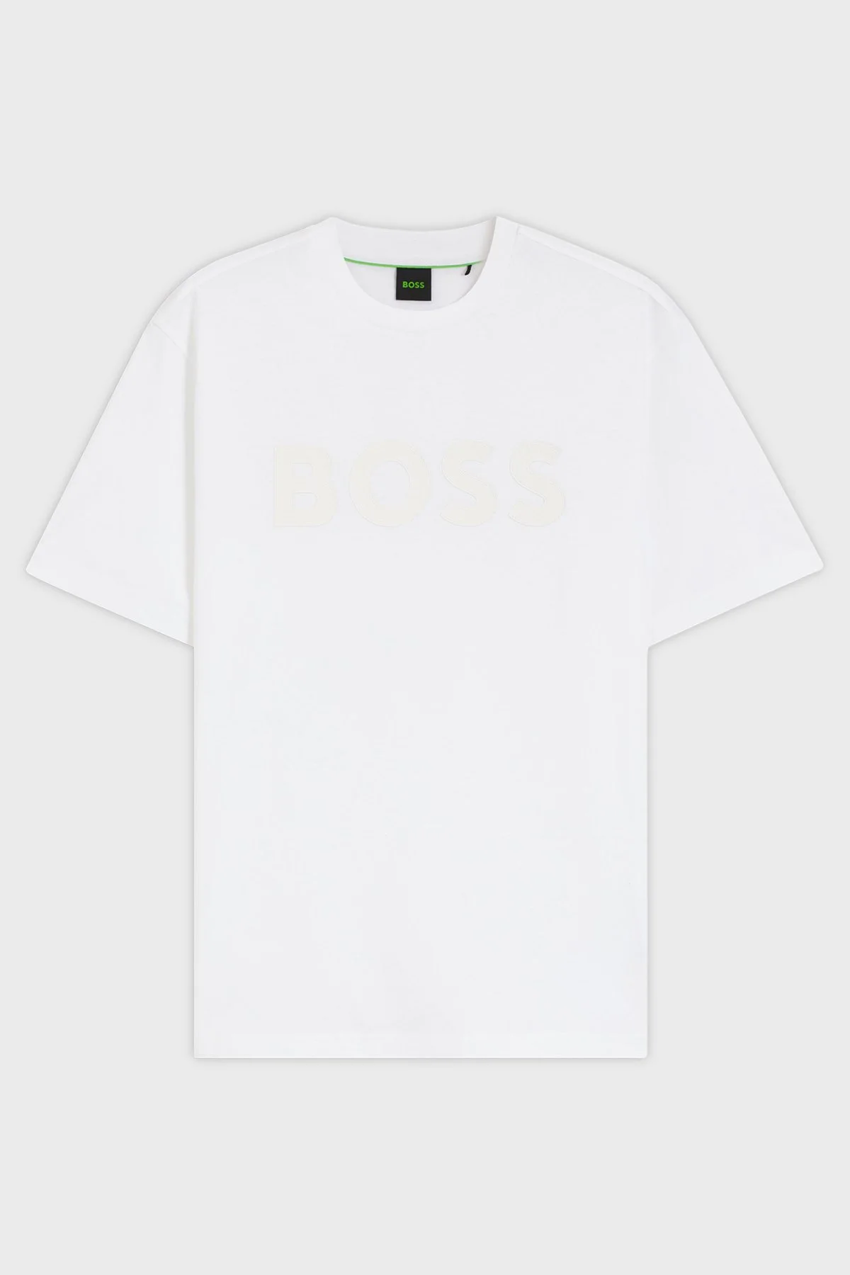Boss Logolu Regular Fit Bisiklet Yaka Erkek T Shirt 50566883 100 Beyaz - 5