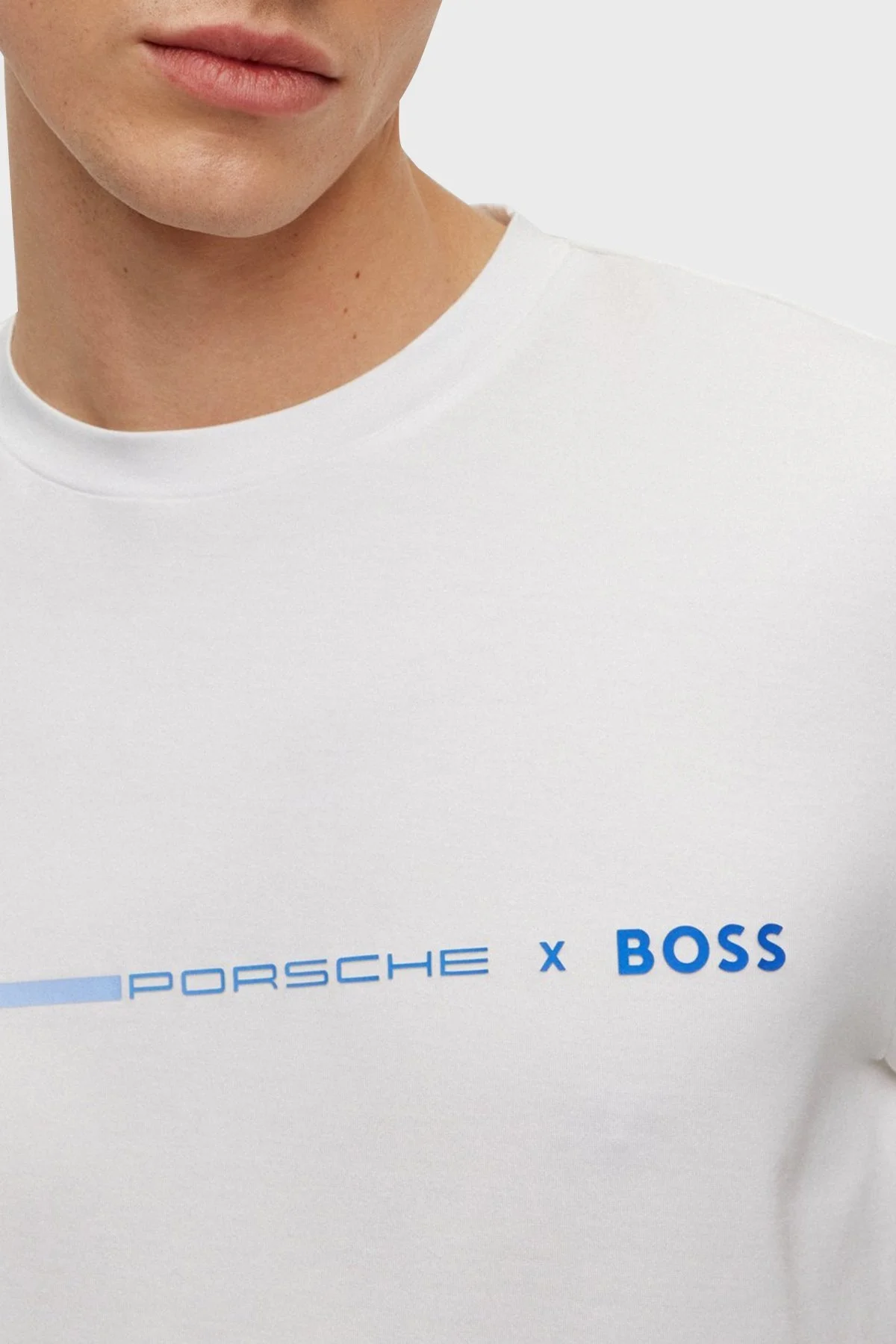 Boss Logolu Regular Fit Bisiklet Yaka Merserize Pamuklu Erkek T Shirt 50492425 100 BEYAZ - 3