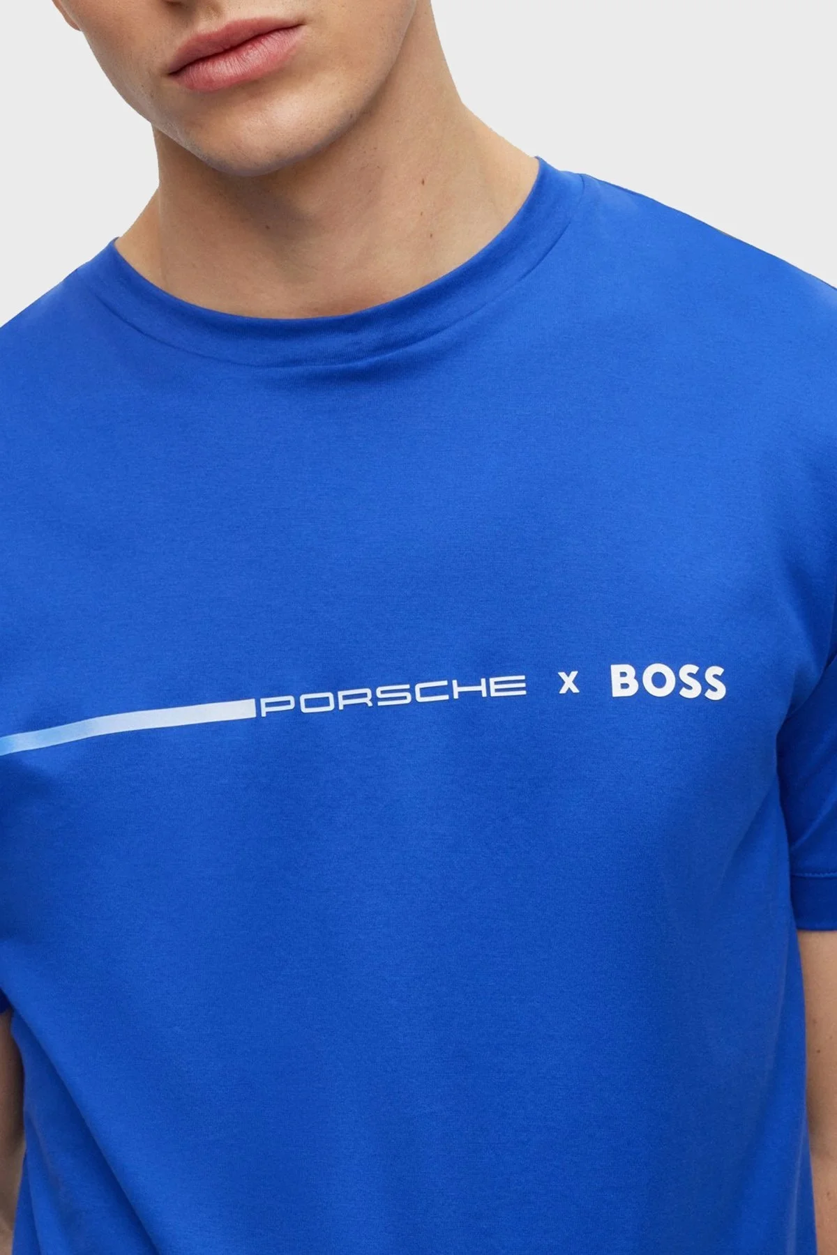 Boss Logolu Regular Fit Bisiklet Yaka Merserize Pamuklu Erkek T Shirt 50492425 433 SAKS - 3